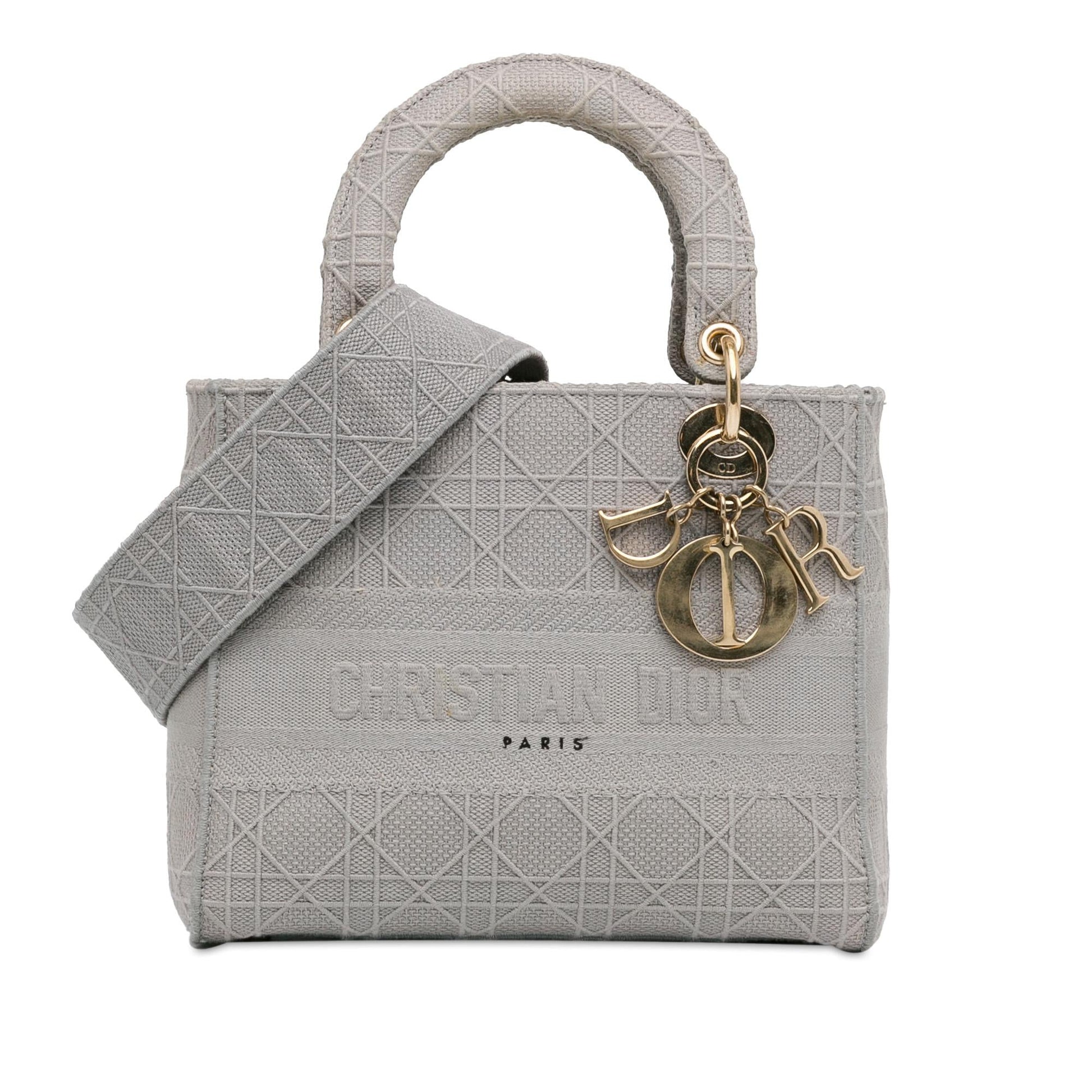 Dior Cannage Lady Lite Shg Satchel Bag Medium