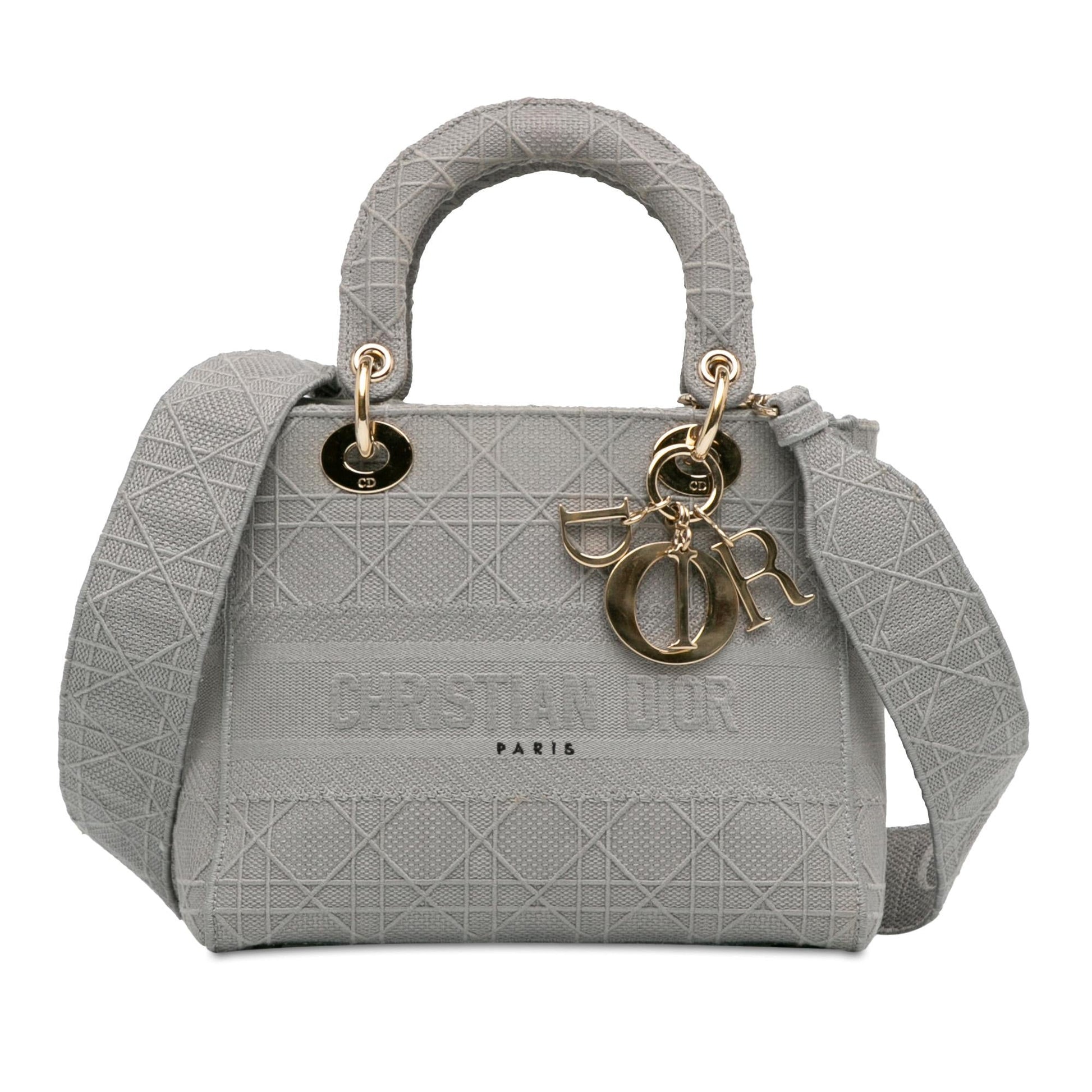 Dior Cannage Lady Lite Shg Satchel Bag Medium Lite Shg Rf3U2H