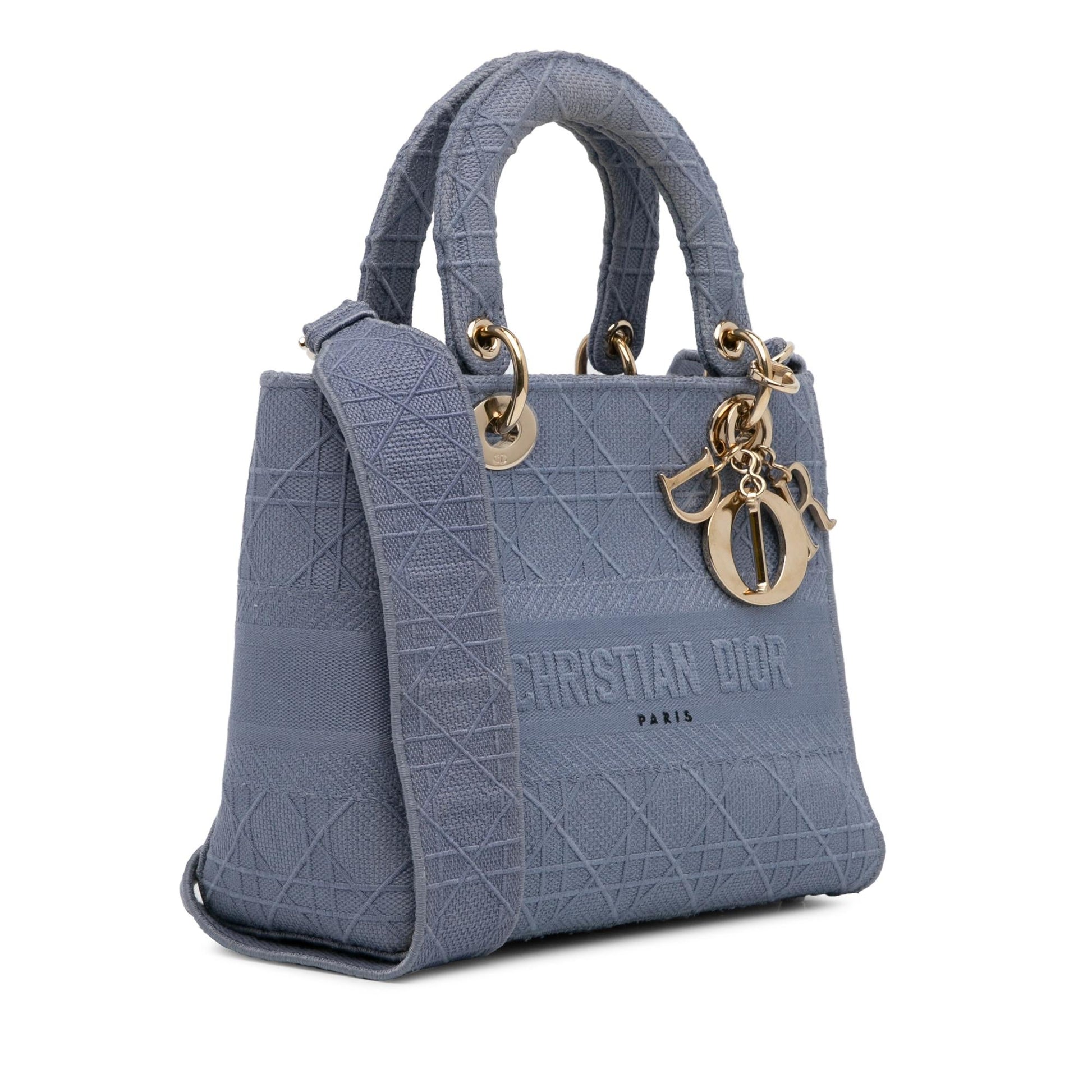 Dior Cannage Lady Lite Satchel Bag Medium D Lite 1