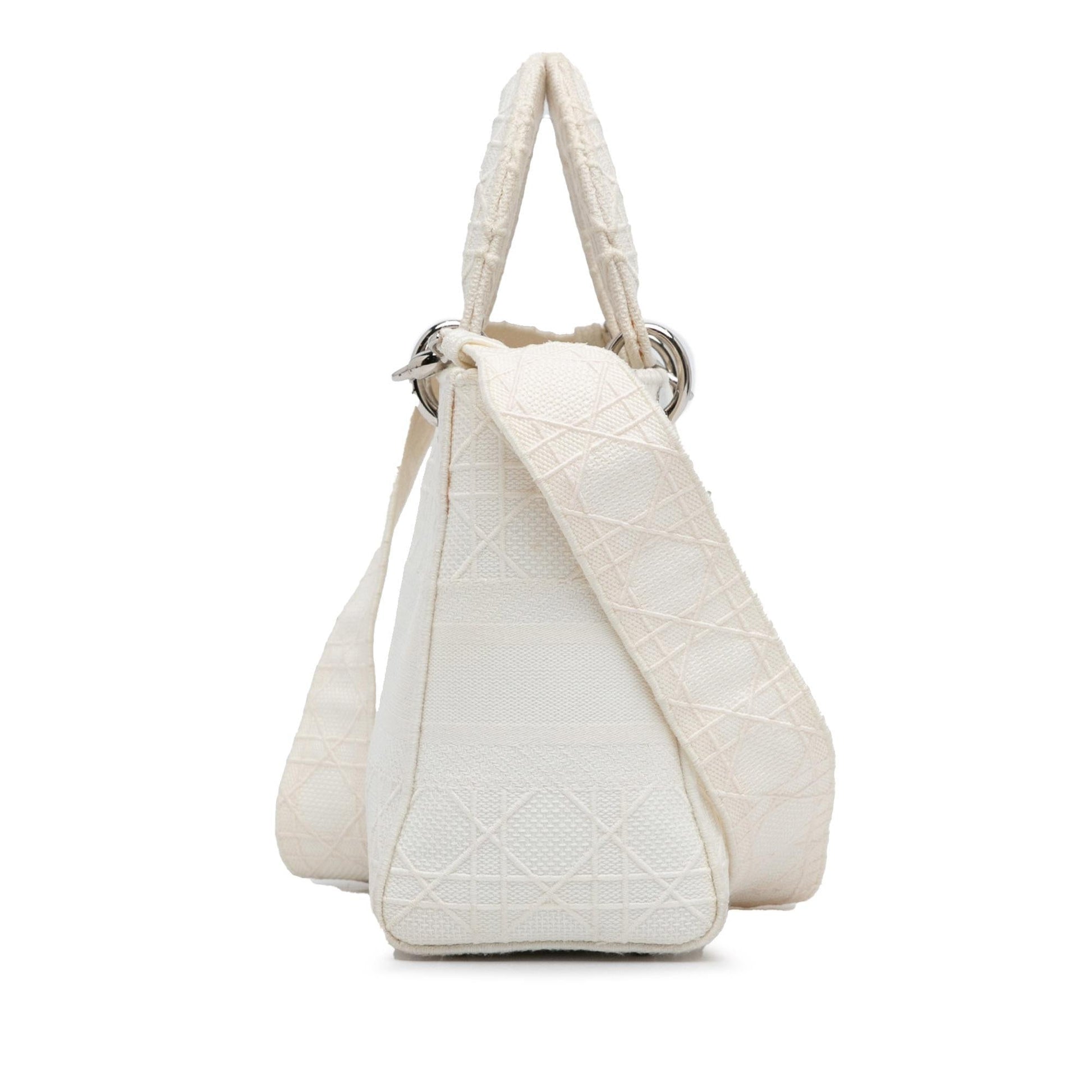 Dior Cannage Lady Lite Satchel Bag Medium D Lite 3