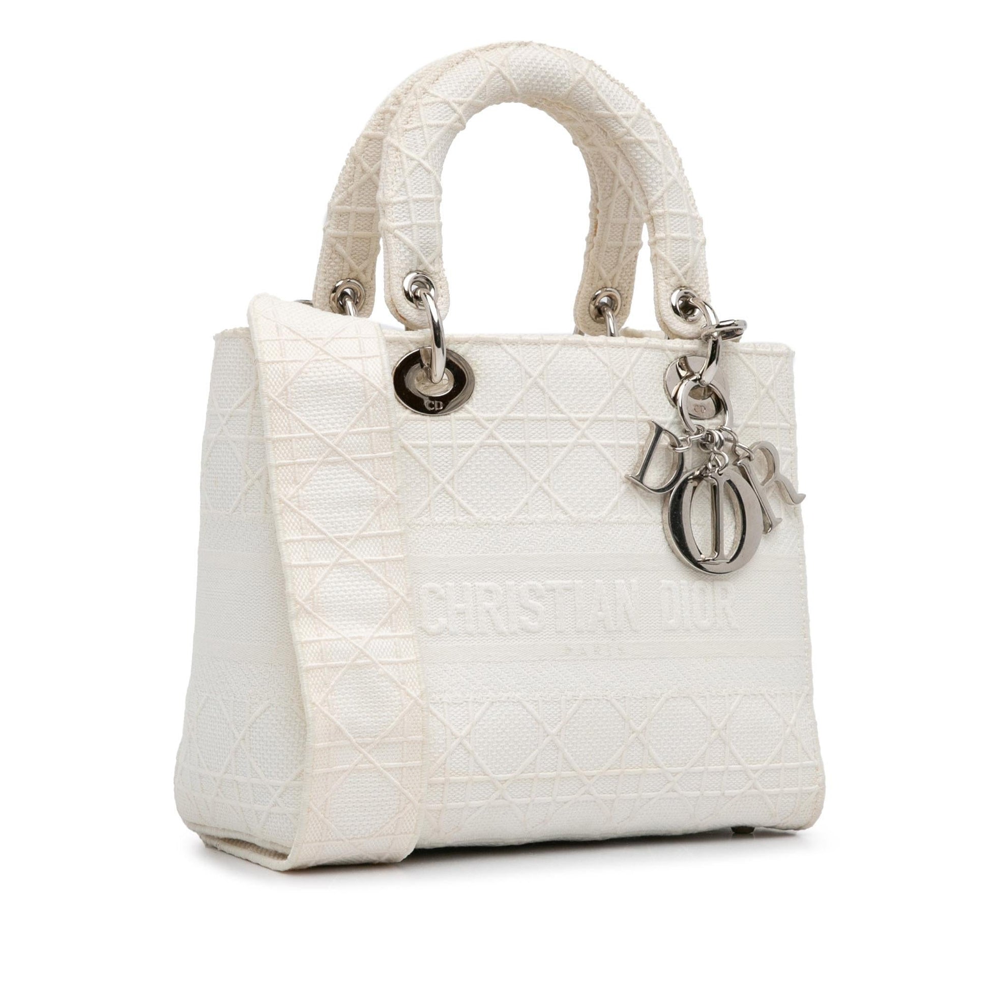 Dior Cannage Lady Lite Satchel Bag Medium D Lite 3