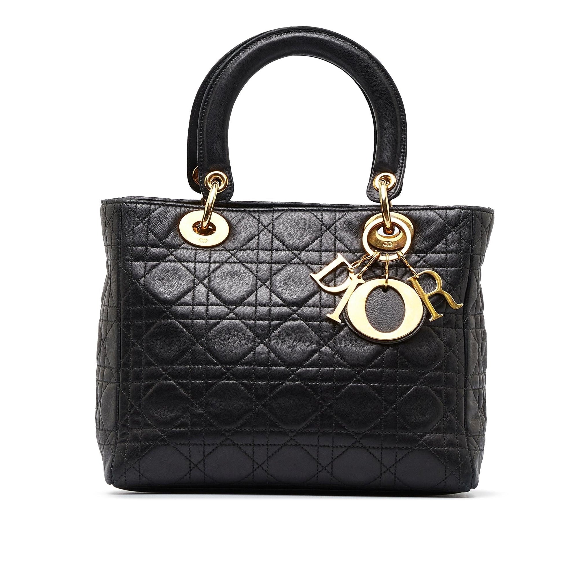 Dior Cannage Lady Shg Vvodsk Satchel Bag Medium