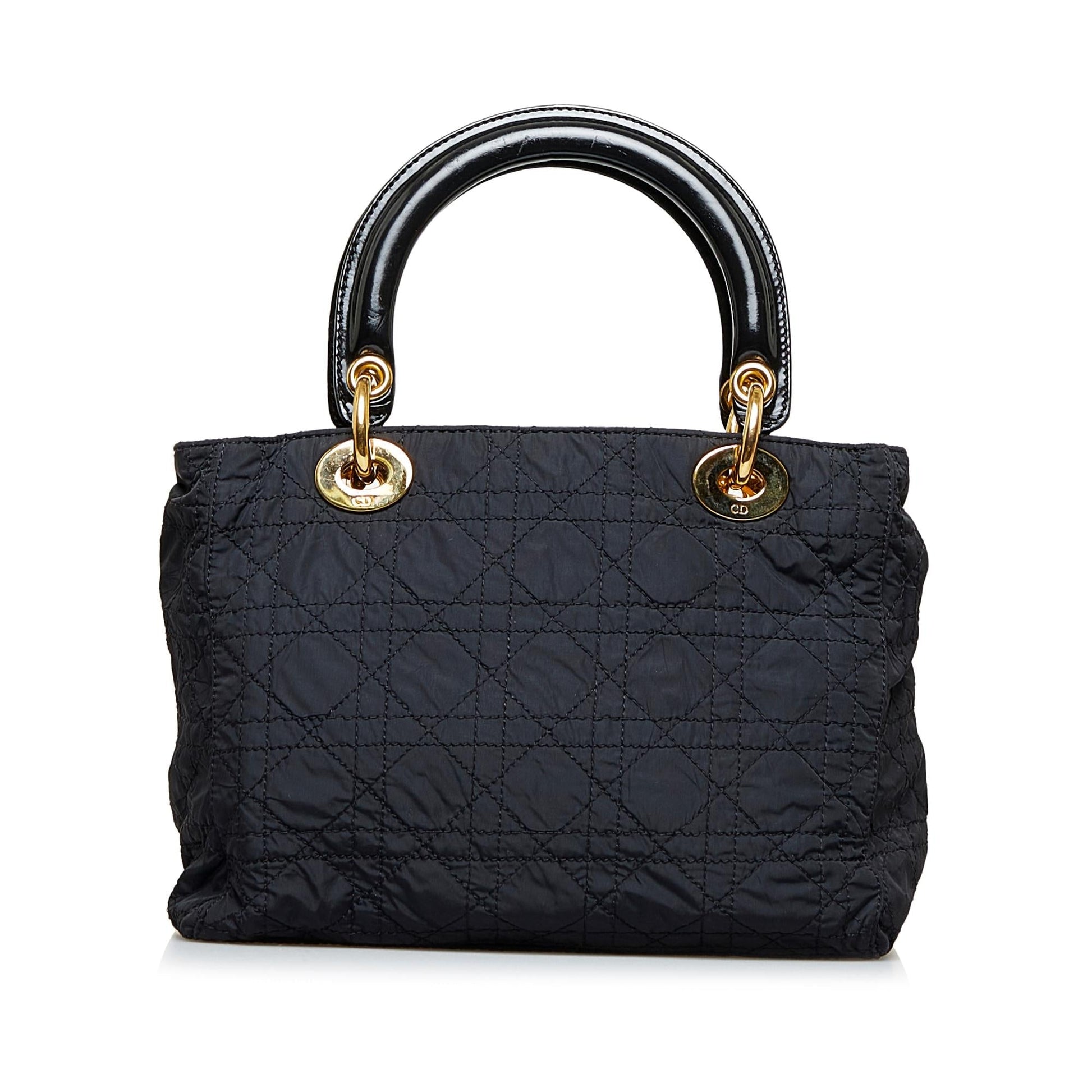 Dior Cannage Lady Shg 86F2Wf Satchel Bag Nylon Medium
