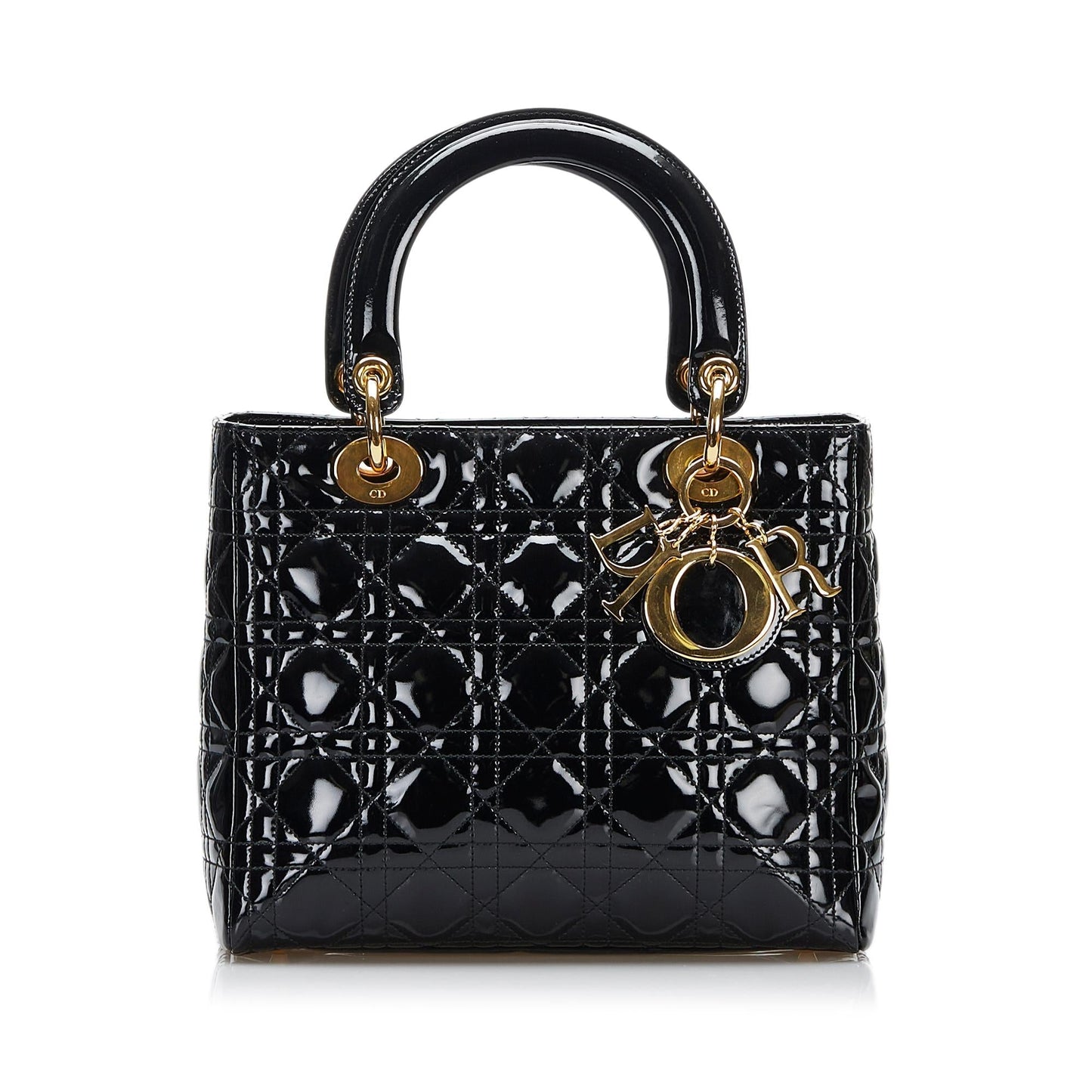 Dior Cannage Lady Shg 5Ve5Rj Satchel Bag Patent Medium