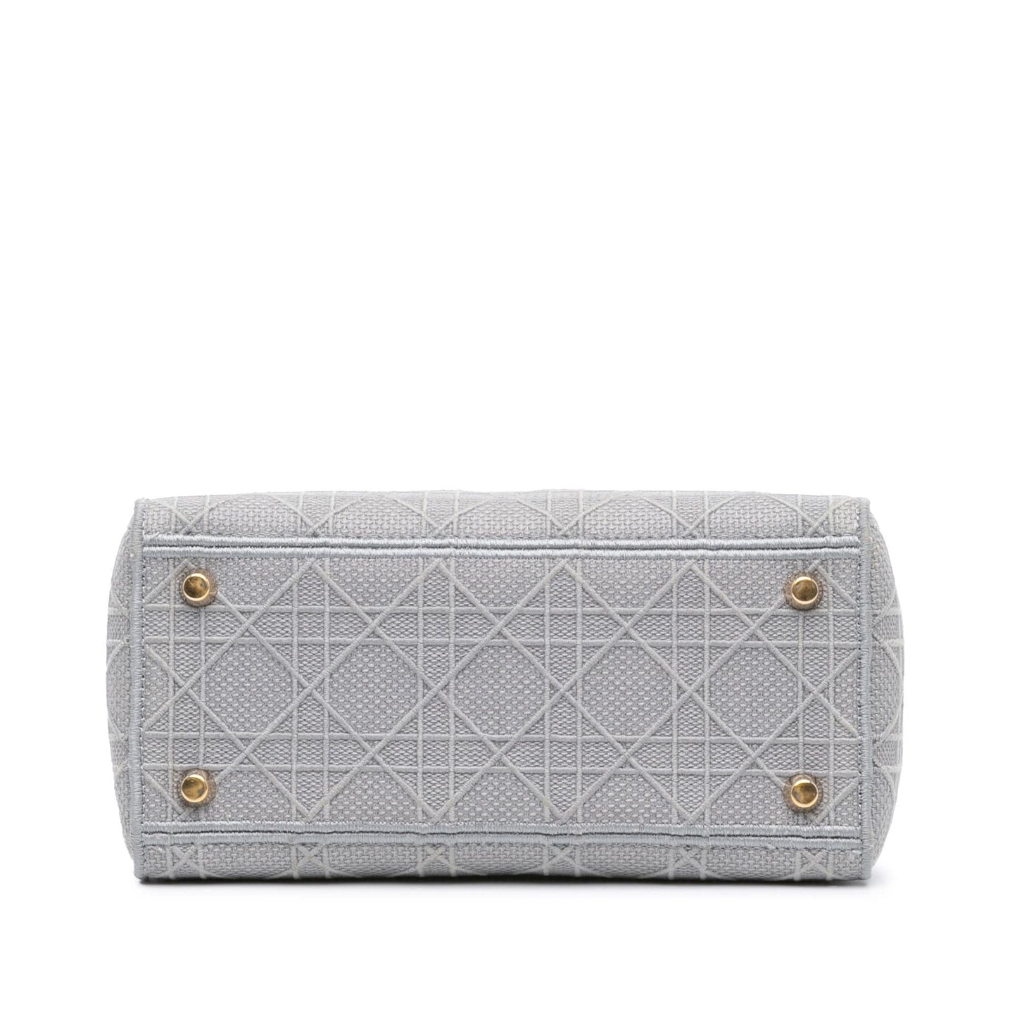 Dior Cannage Lady Lite Satchel Bag Canvas Medium D Lite 7
