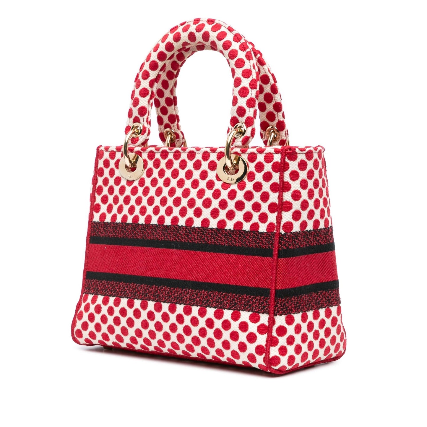 Dior amour Dots Lady Lite Satchel Bag Canvas Medium