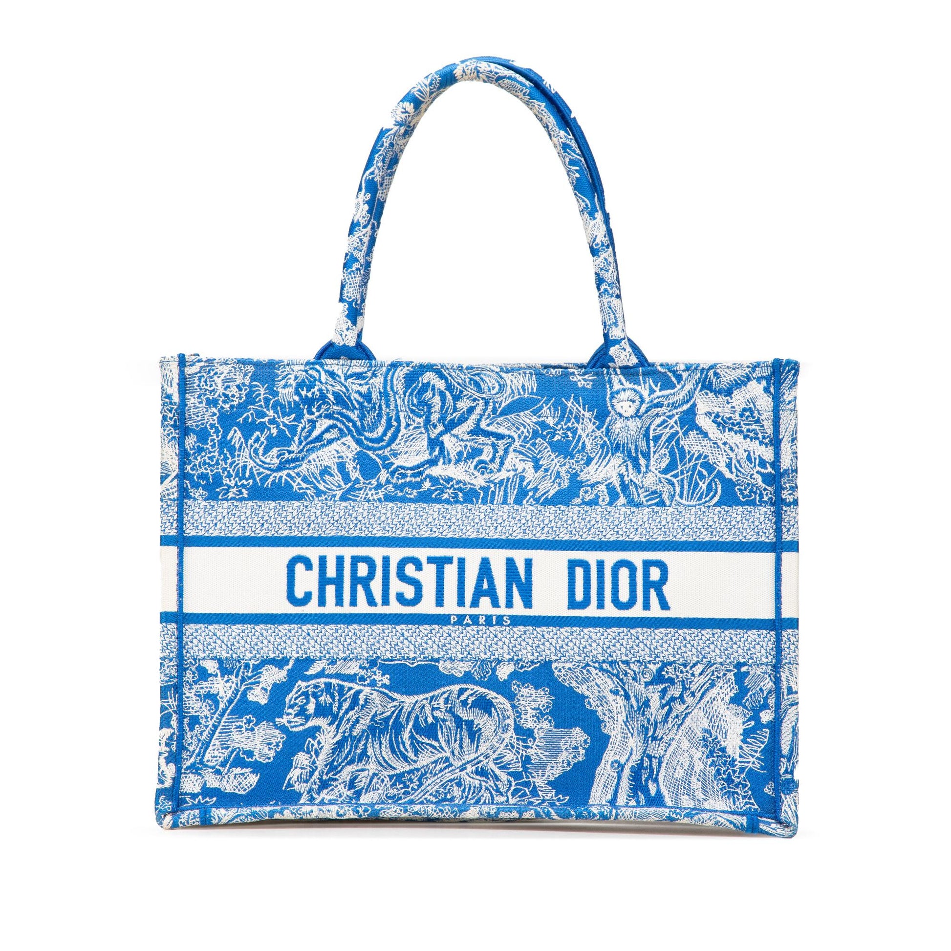Dior iviera Toile De Jouy Book Tote Canvas Medium Embroidered Tote Bag Book Tote 5