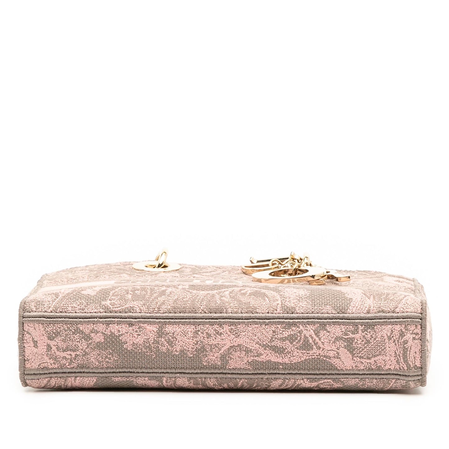 Dior Toile De Jouy Lady Joy Satchel Canvas Medium Embroidered Satchel Bag