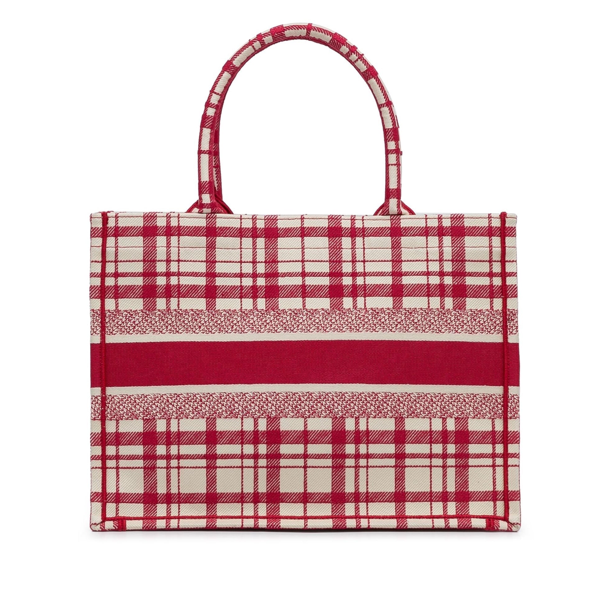 Dior Check Book Tote Shg Ppwjwl Medium Tote Bag