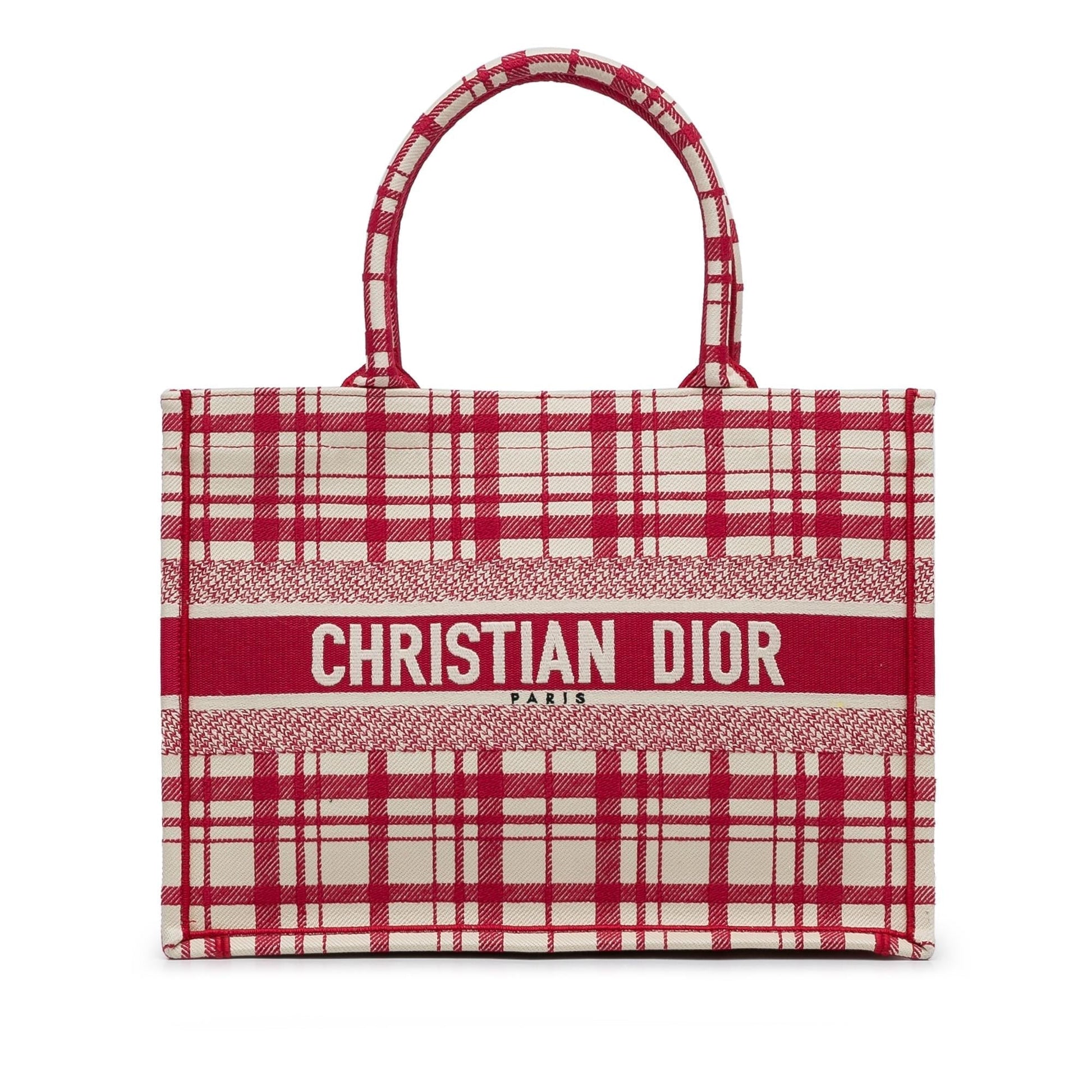 Dior Check Book Tote Shg Ppwjwl Medium Tote Bag