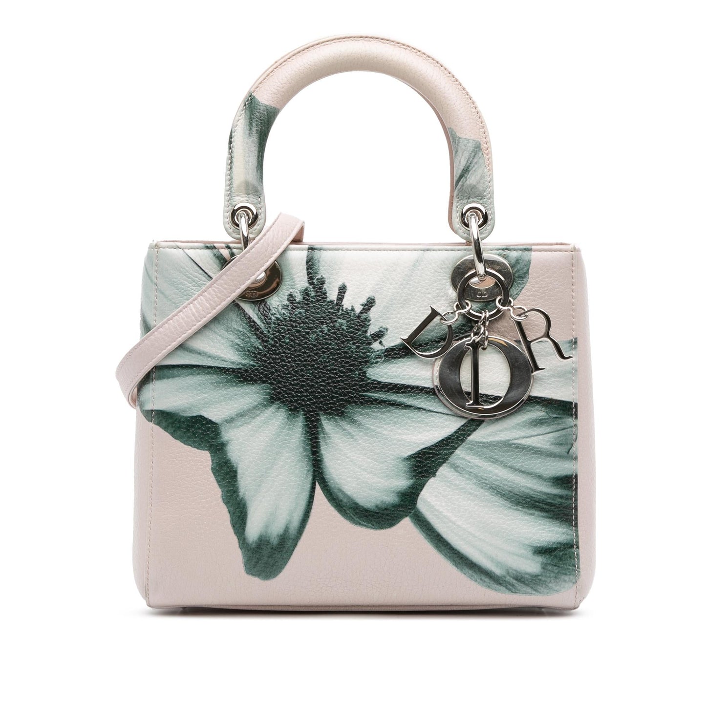 Dior Deerskin Floral Printed Lady Satchel Bag Medium