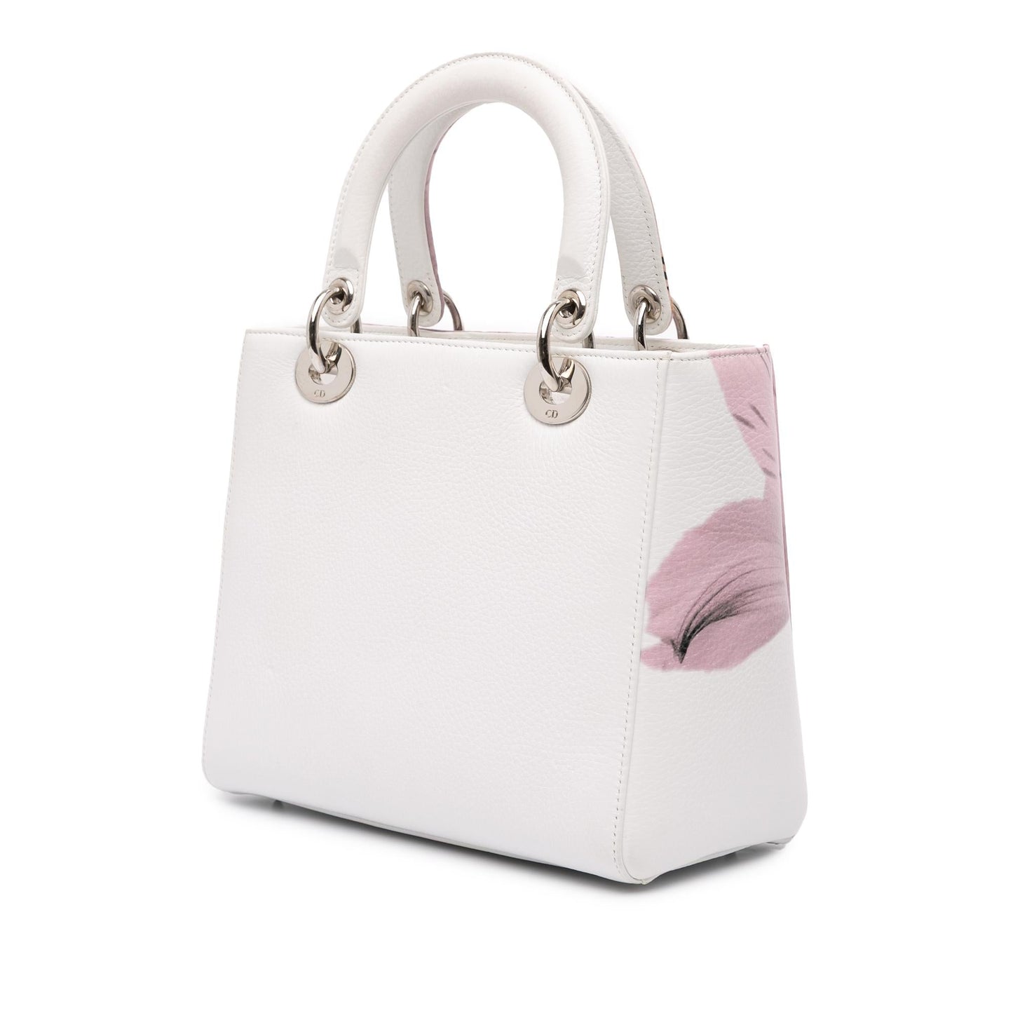 Dior Deerskin Floral Printed Lady Satchel Bag Medium Lady Dior 1