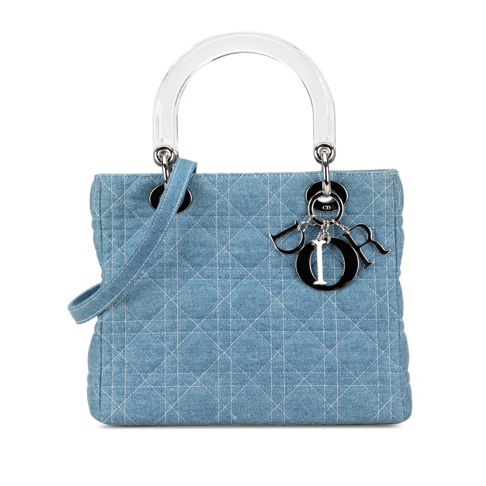 Dior Cannage Lady Shg 5Ijwo3 Satchel Bag Denim Medium