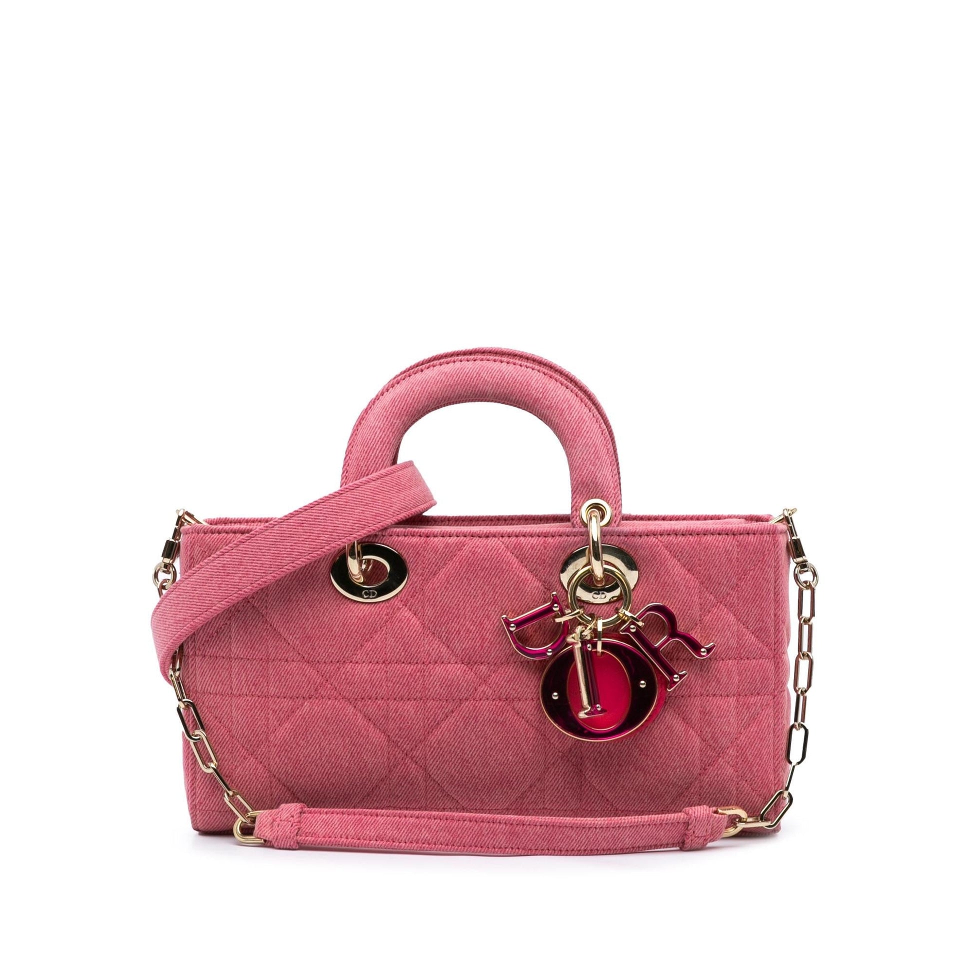Dior Macrocannage Lady Joy Satchel Bag Denim Medium D Joy 1