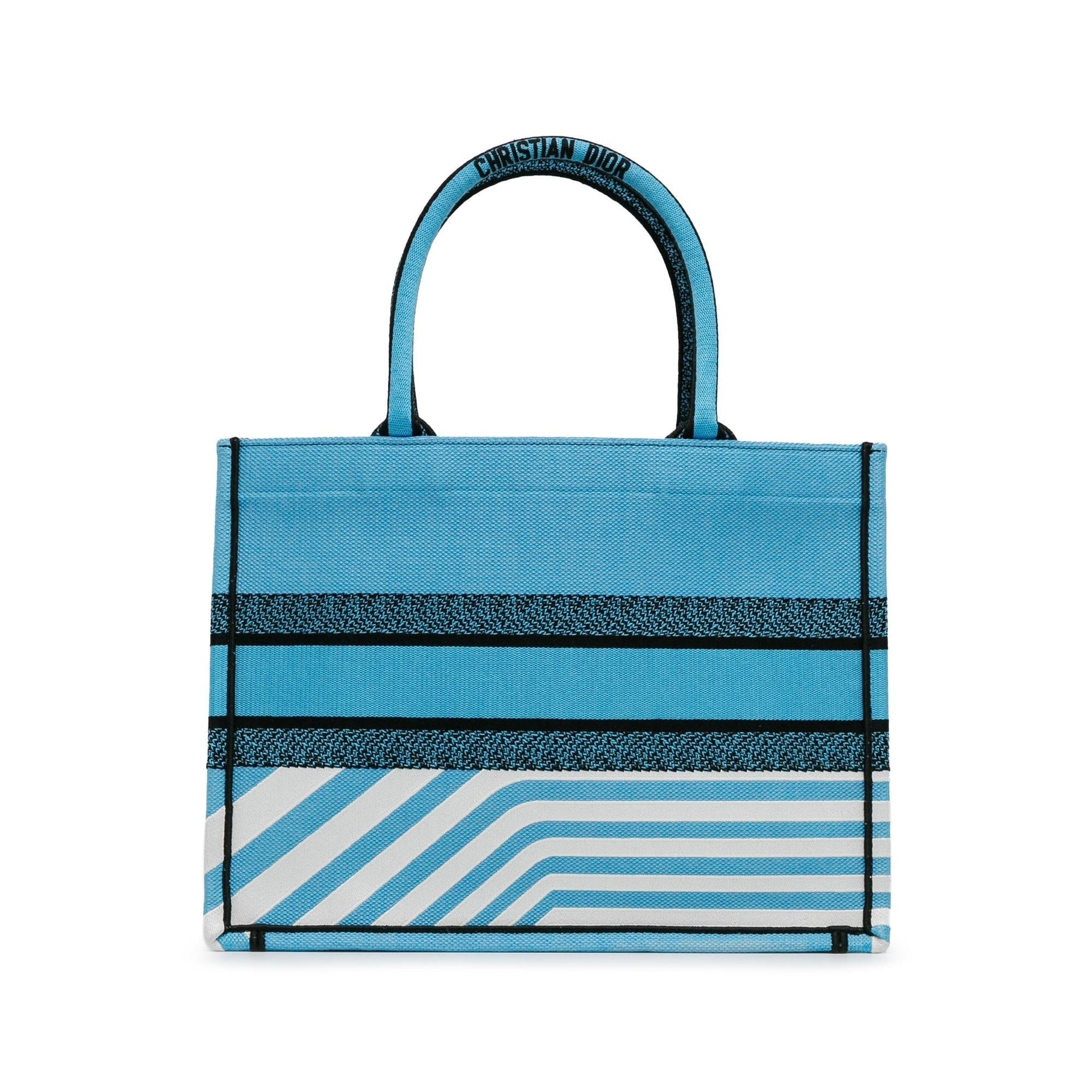 Dior Zebra Jungle Pop Book Tote Canvas Medium Embroidered Tote Bag