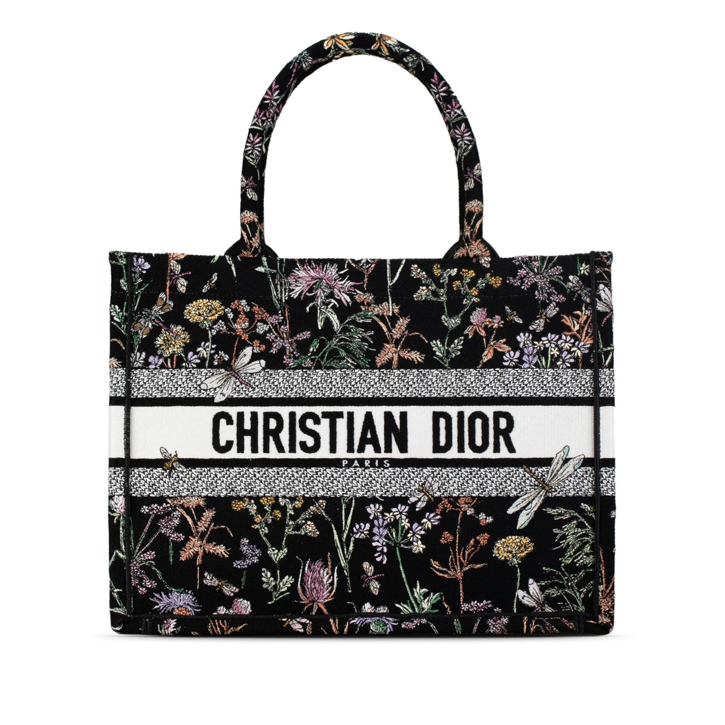 Dior Herbarium Book Tote Shg Kasyjl Medium Embroidered Tote Bag