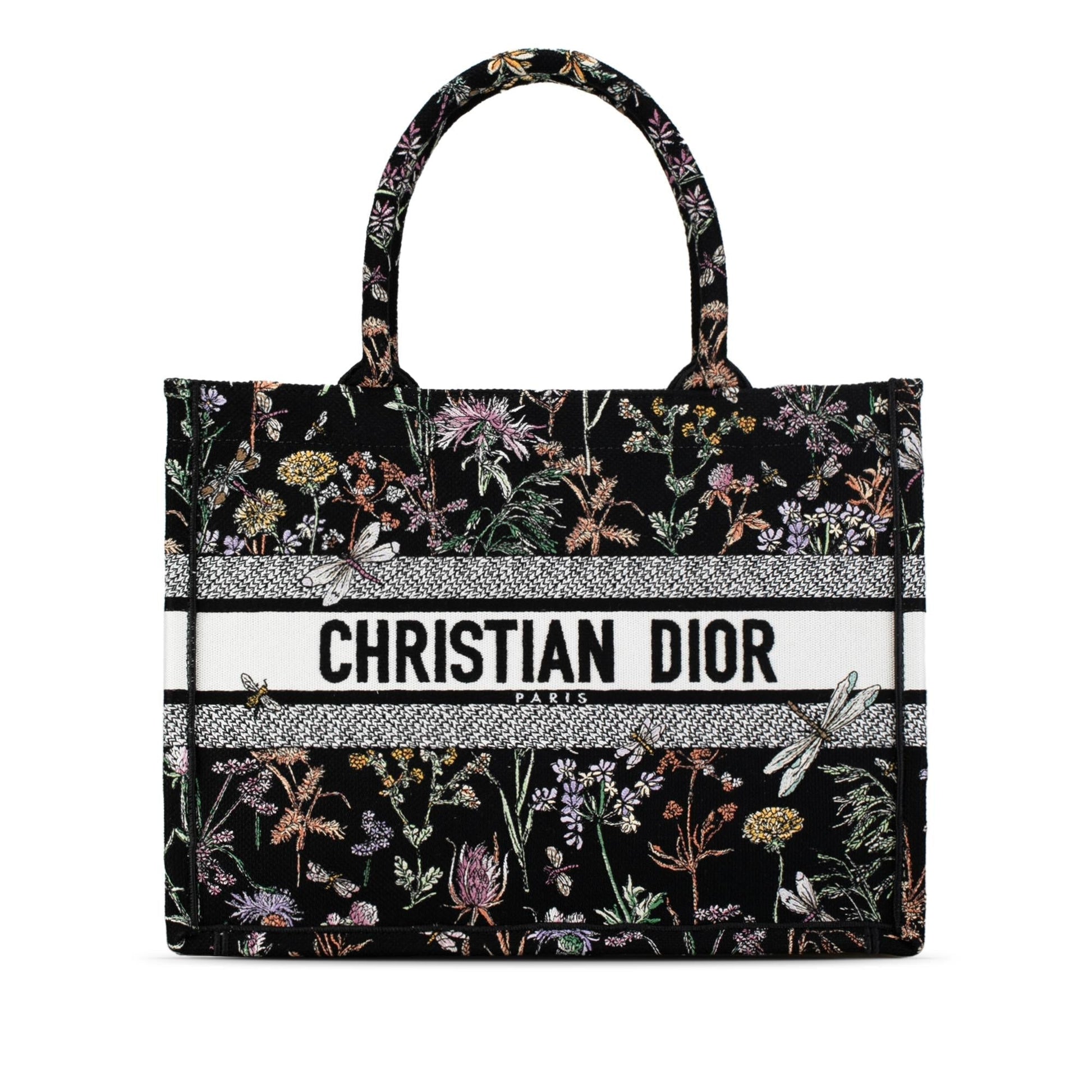 Dior Herbarium Book Tote Shg Kasyjl Medium Embroidered Tote Bag