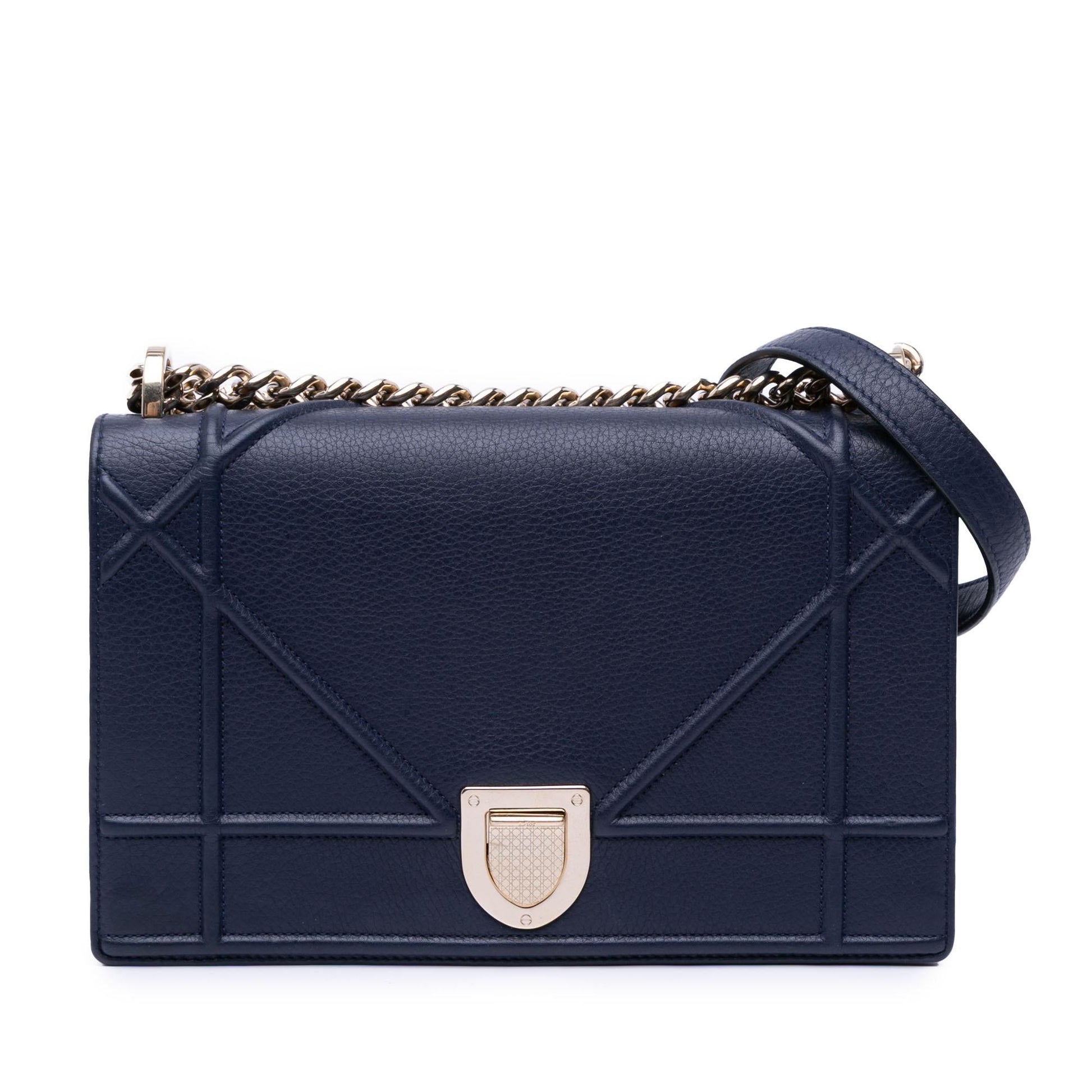 Dior Grained Calfskin ama Crossbody Bag Medium Flap