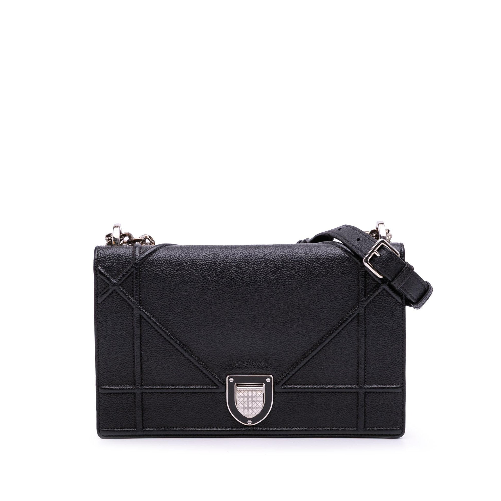 Dior Grained Calfskin ama Crossbody Bag Medium Flap Diorama Flap 8