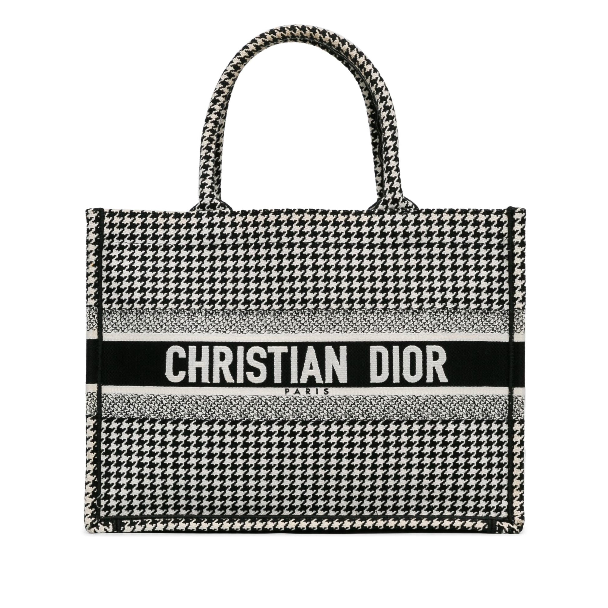 Dior Houndstooth Book Tote Shg Lszq4L Medium Tote Bag