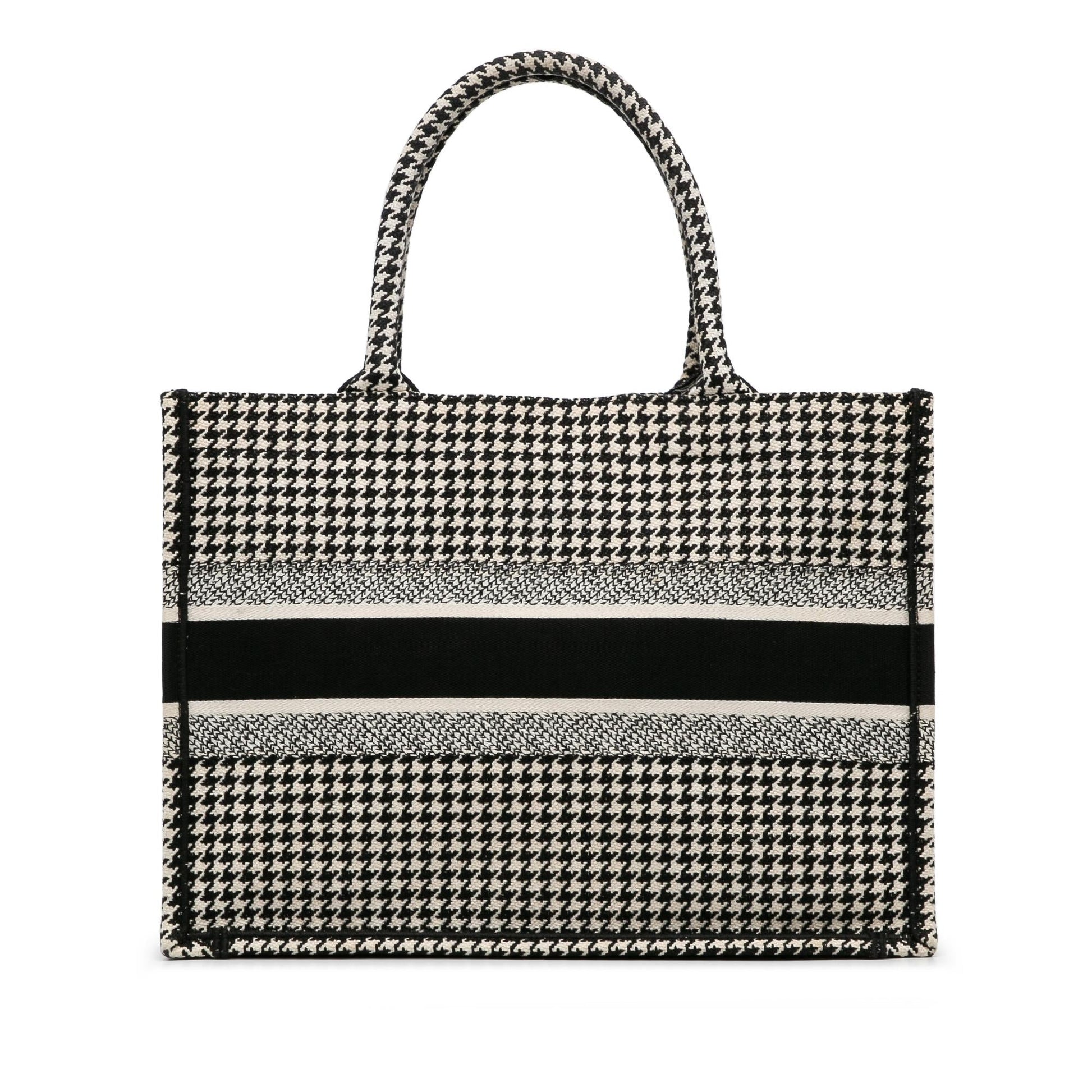 Dior Houndstooth Book Tote Medium Tote Bag Houndstooth Book Tote