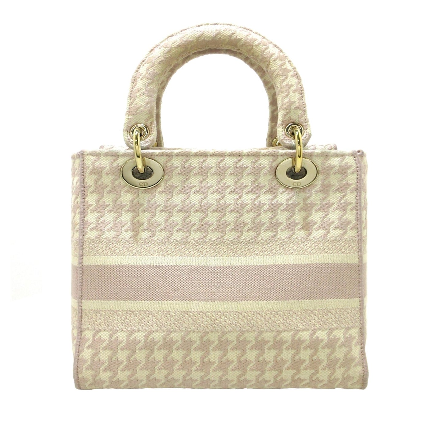 Dior Houndstooth Lady Lite Shg R8U6 Satchel Bag Medium