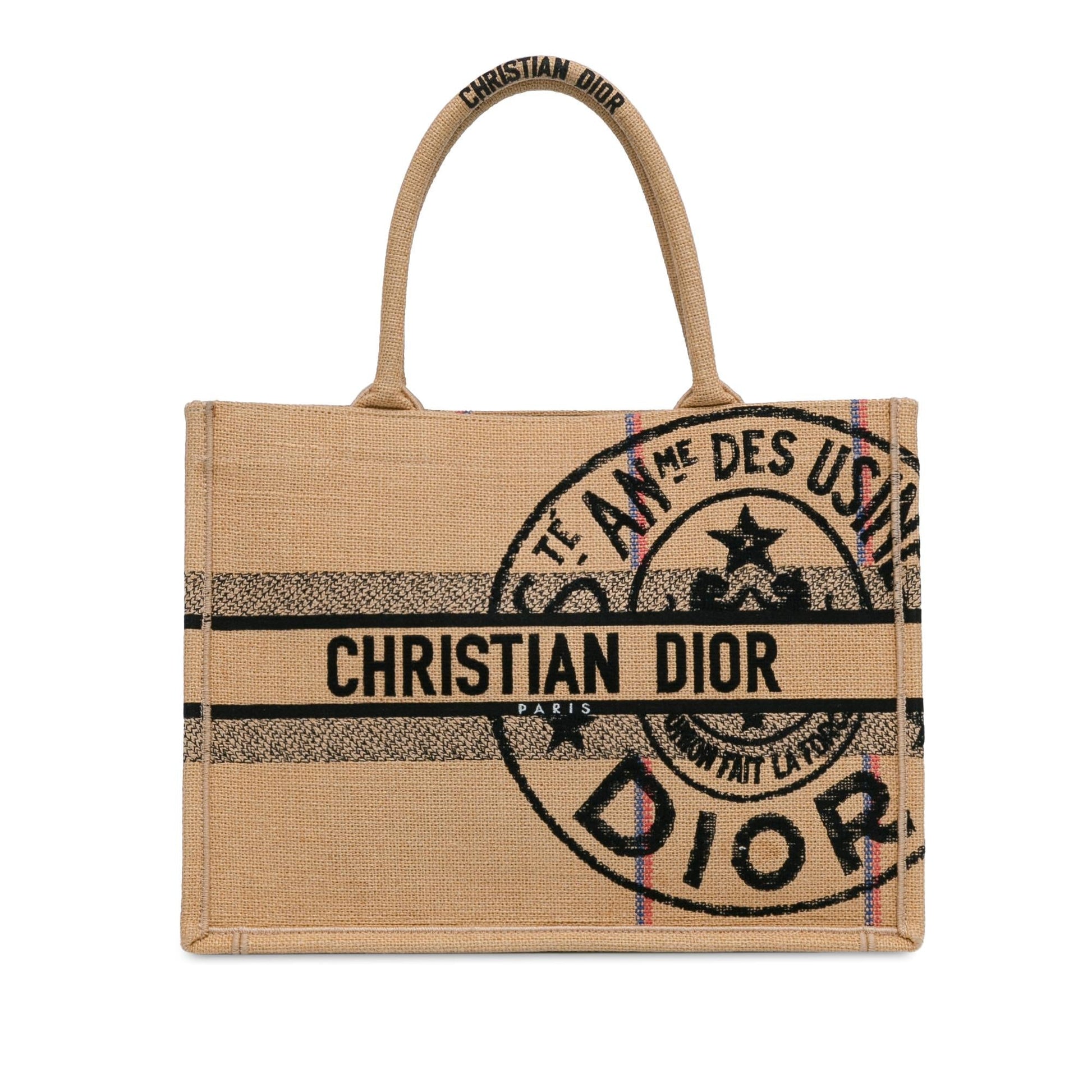 Dior Jute Book Tote Shg Ujhmof Medium Tote Bag