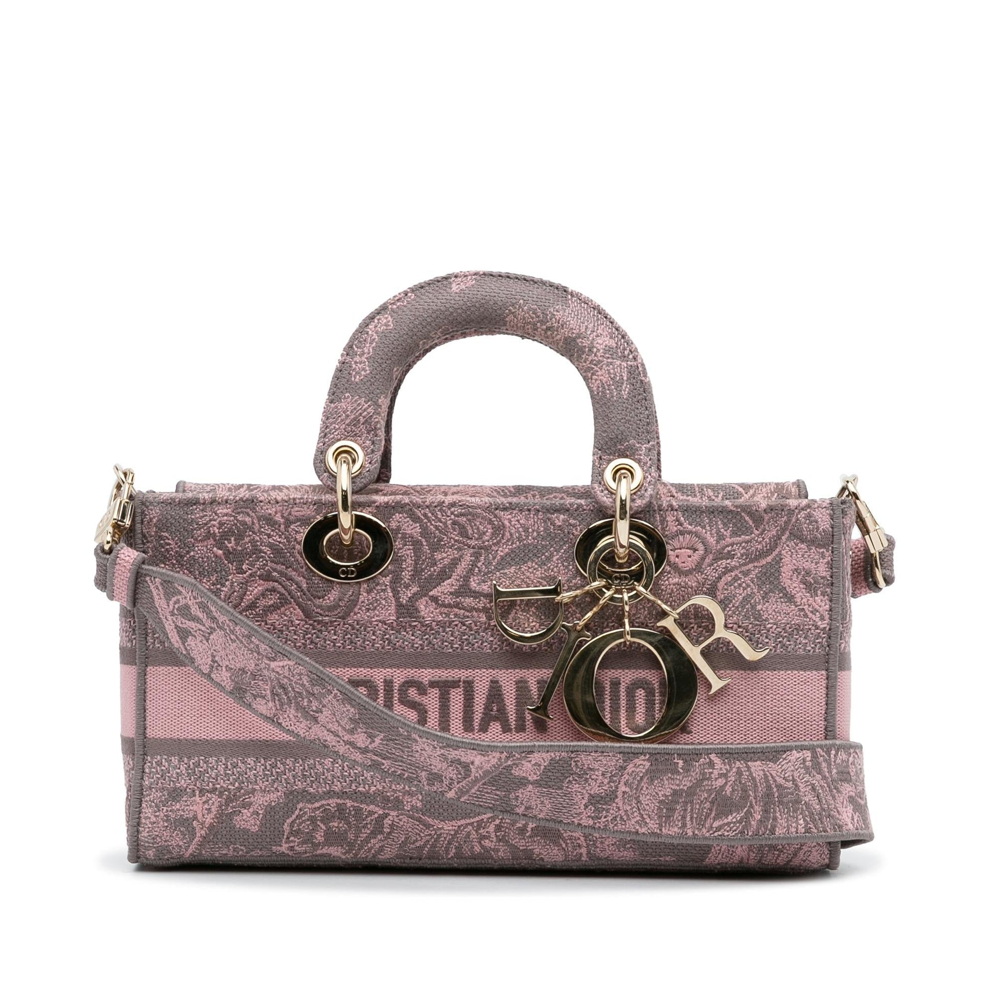 Dior Lady Joy Toile De Jouy Satchel Bag Medium Toile De Jouy