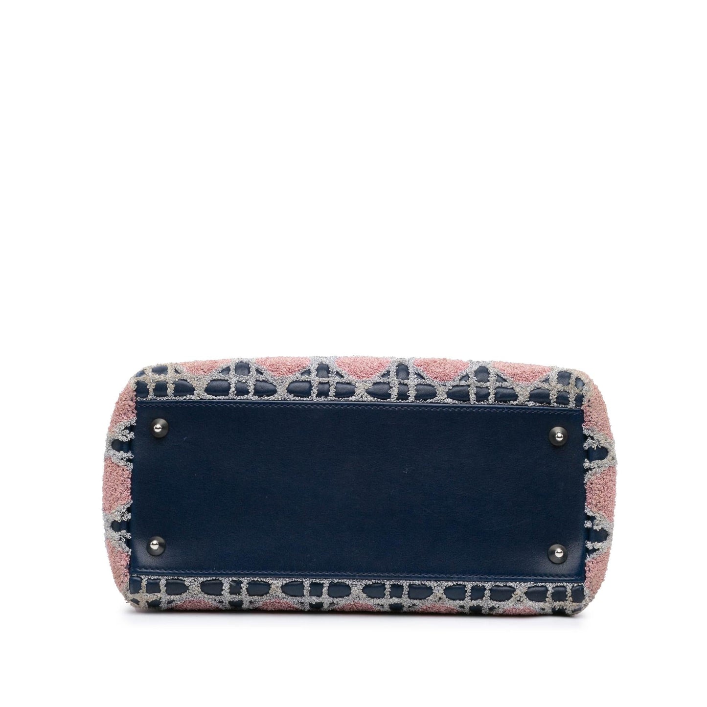 Dior And Tweed Cannage Lady Satchel Bag Lambskin Medium Cannage Lady Dior