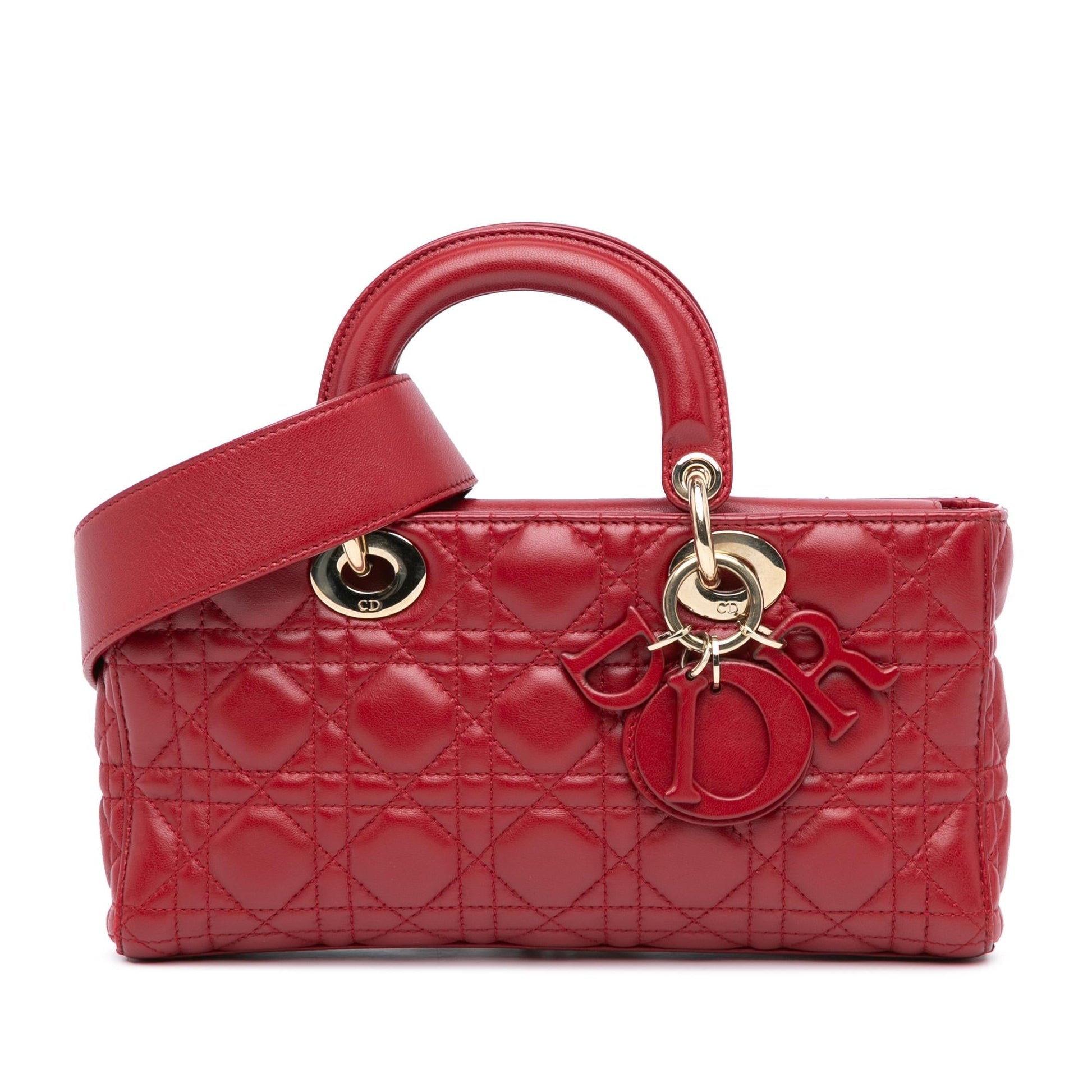 Dior Cannage Lady Joy Satchel Bag Lambskin Medium D Joy 2