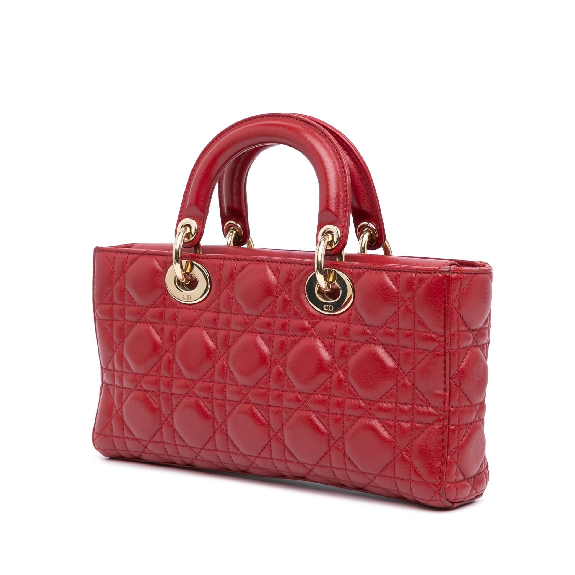 Dior Cannage Lady Joy Satchel Bag Lambskin Medium D Joy 2
