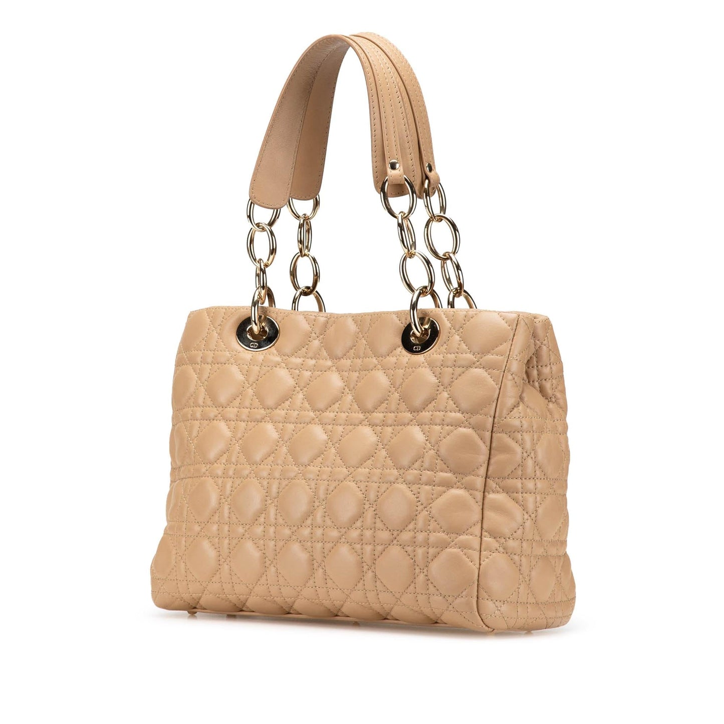 Dior Cannage Lady Soft Shopping Tote Lambskin Medium Tote Bag