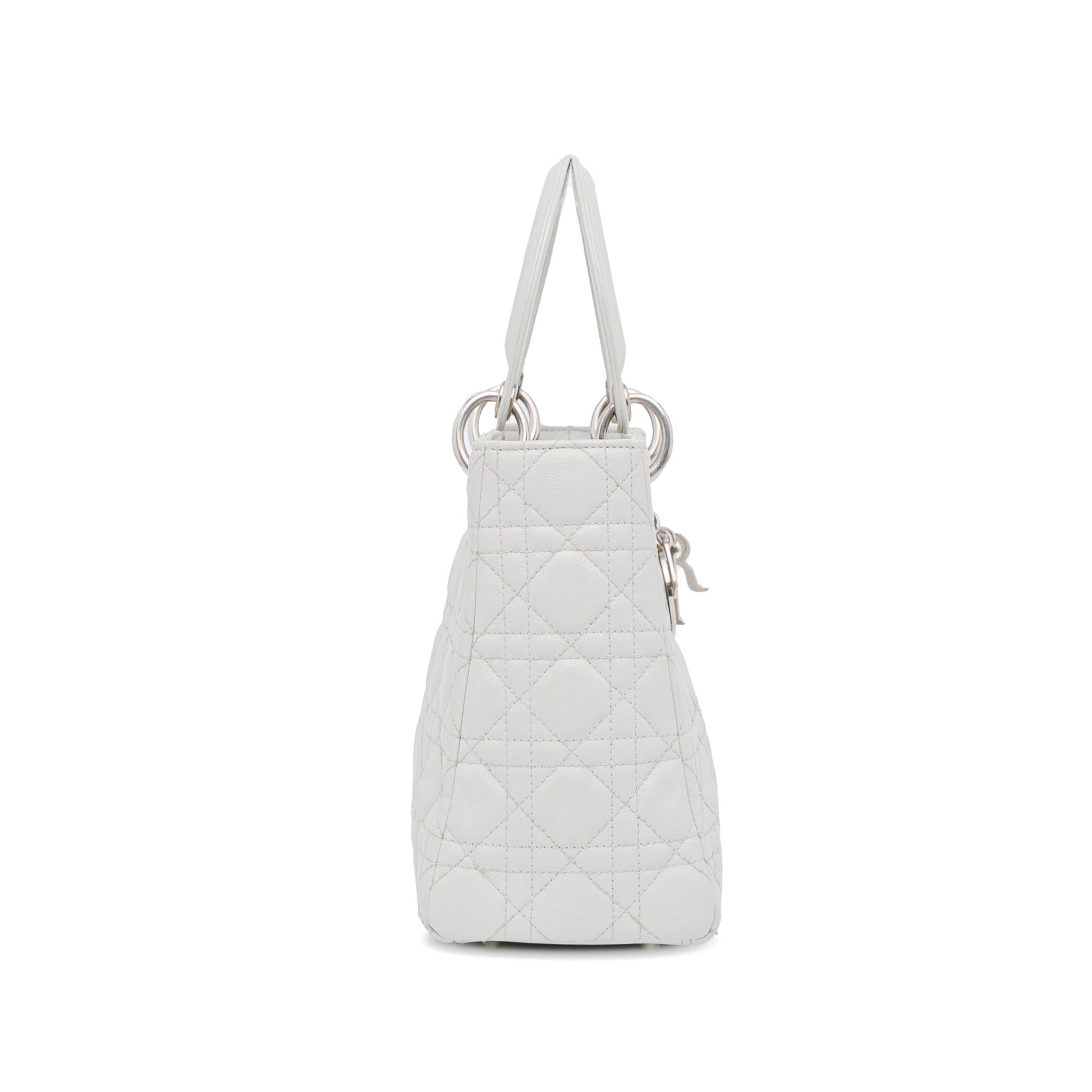 Dior Cannage Lady Shg Lmmcji Satchel Bag Lambskin Medium