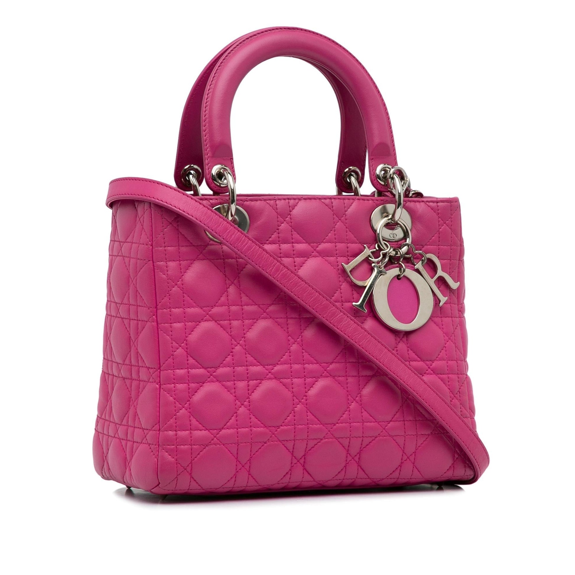 Dior Cannage Lady Satchel Bag Lambskin Medium
