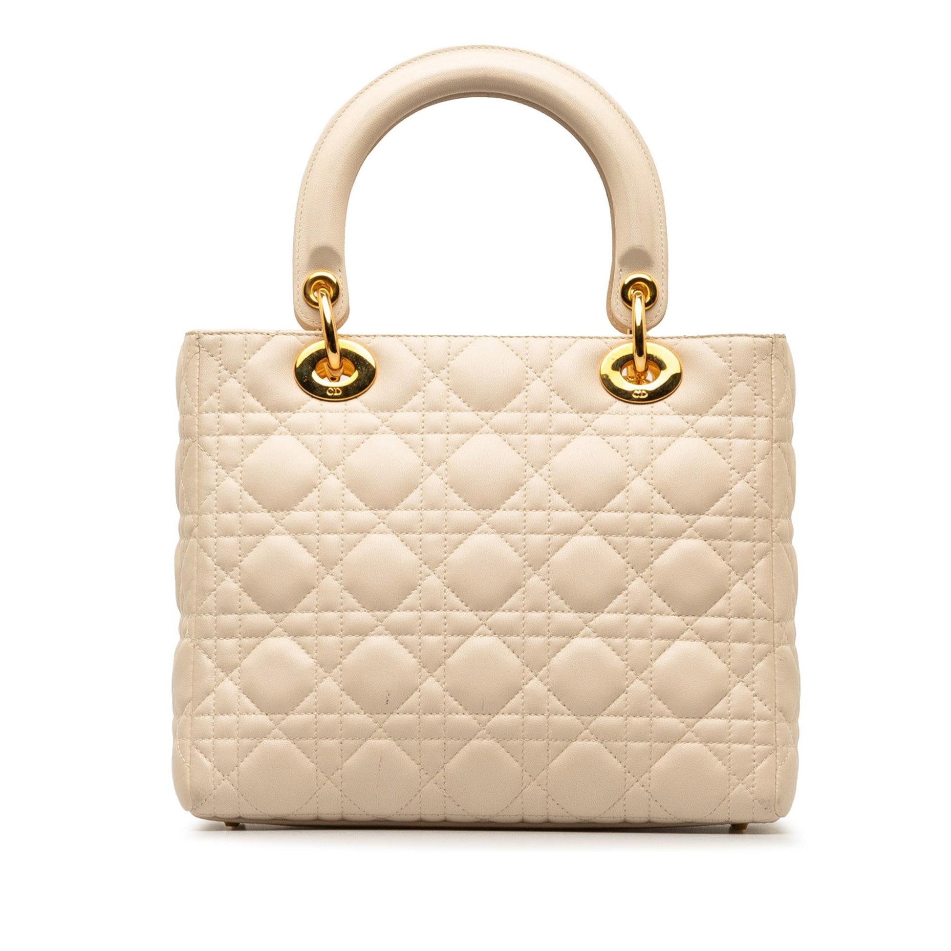 Dior Cannage Lady Shg Cyzxrl Satchel Bag Lambskin Medium