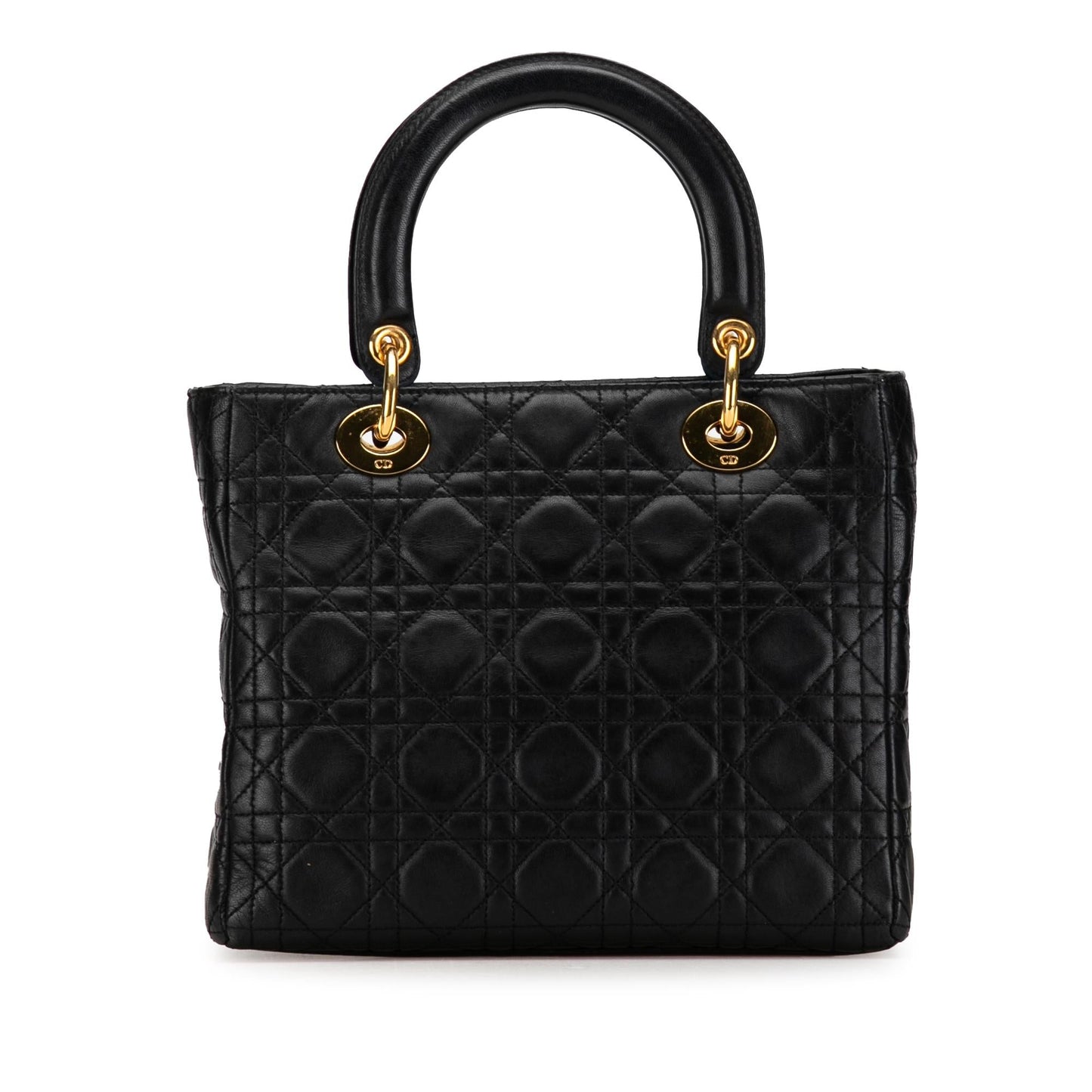 Dior Cannage Lady Shg Fdmekc Satchel Bag Lambskin Medium