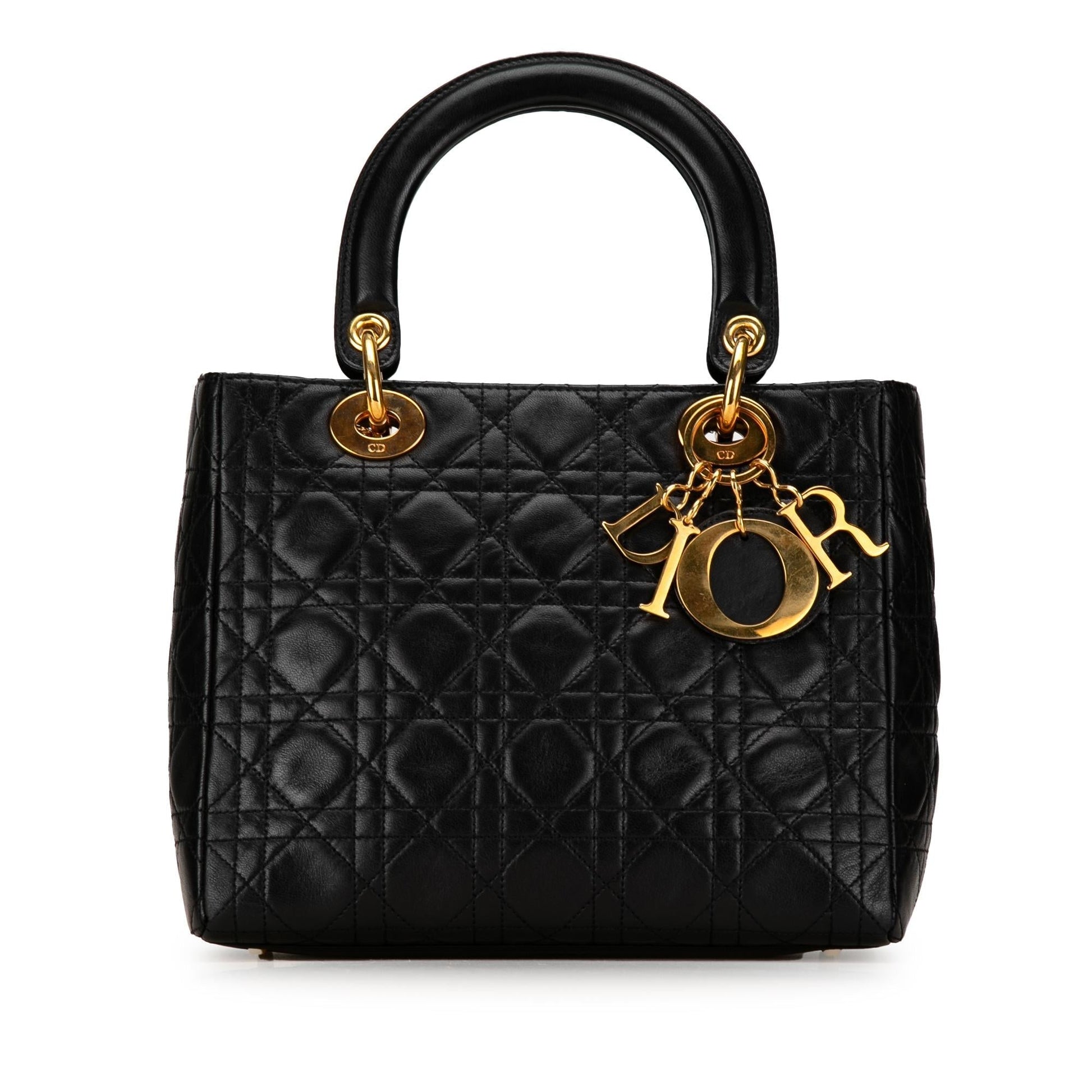 Dior Cannage Lady Shg Gb8Wvx Satchel Bag Lambskin Medium
