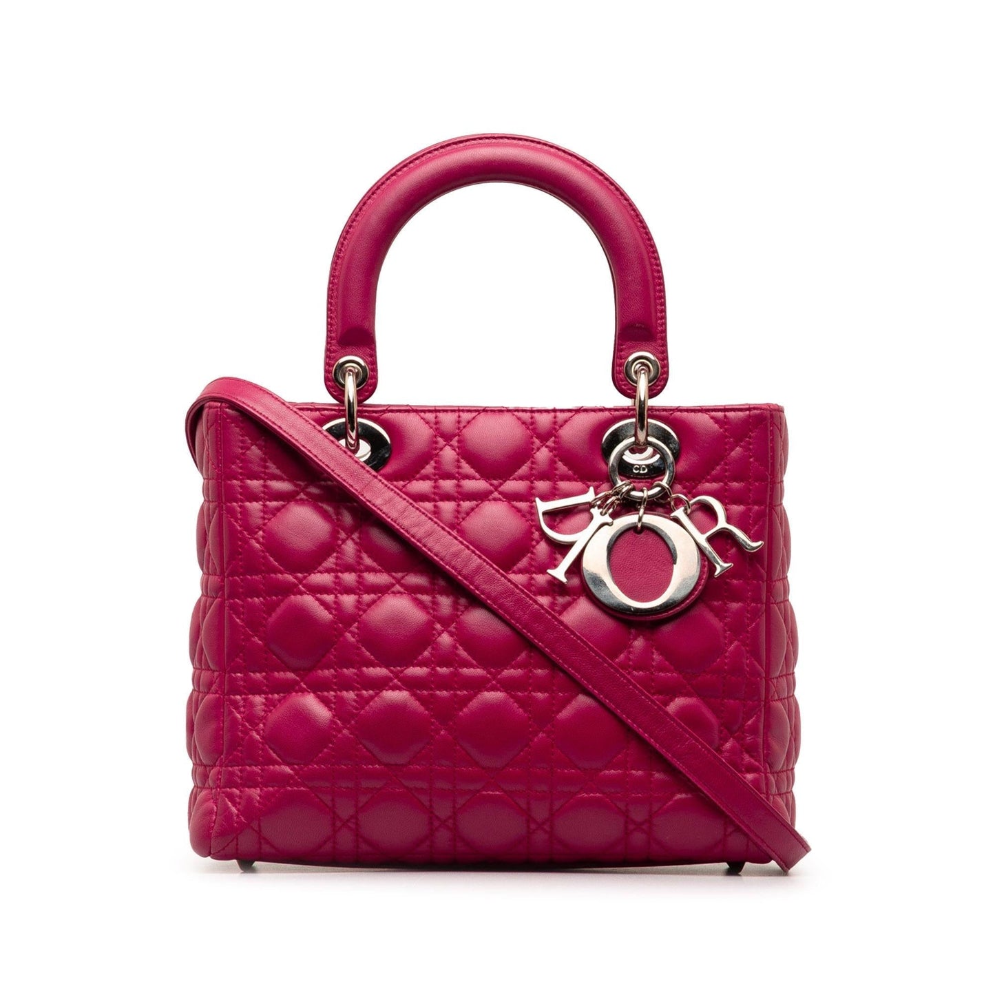 Dior Cannage Lady Shg B9Mfby Satchel Bag Lambskin Medium