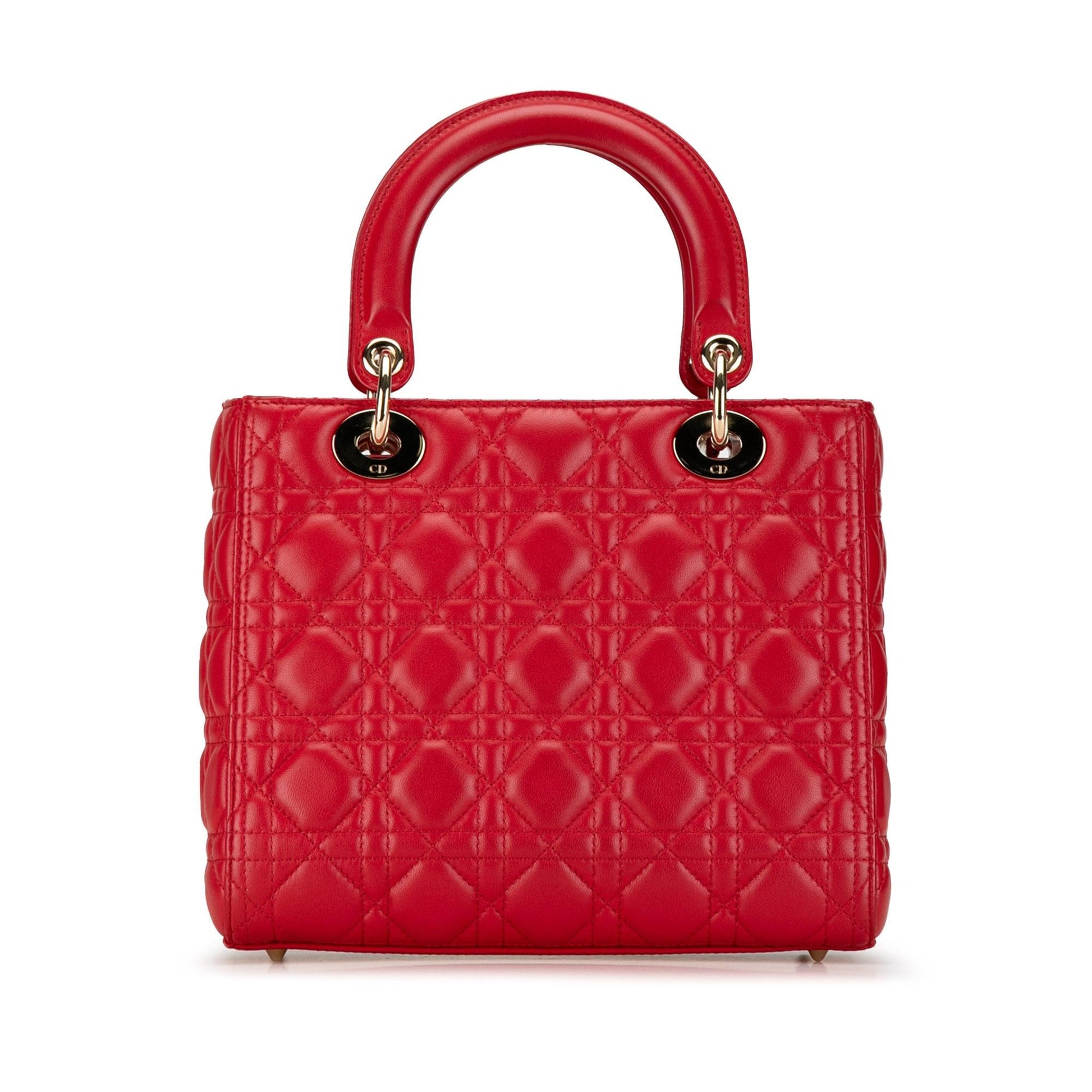 Dior Cannage Lady Shg Fsqoqv Satchel Bag Lambskin Medium
