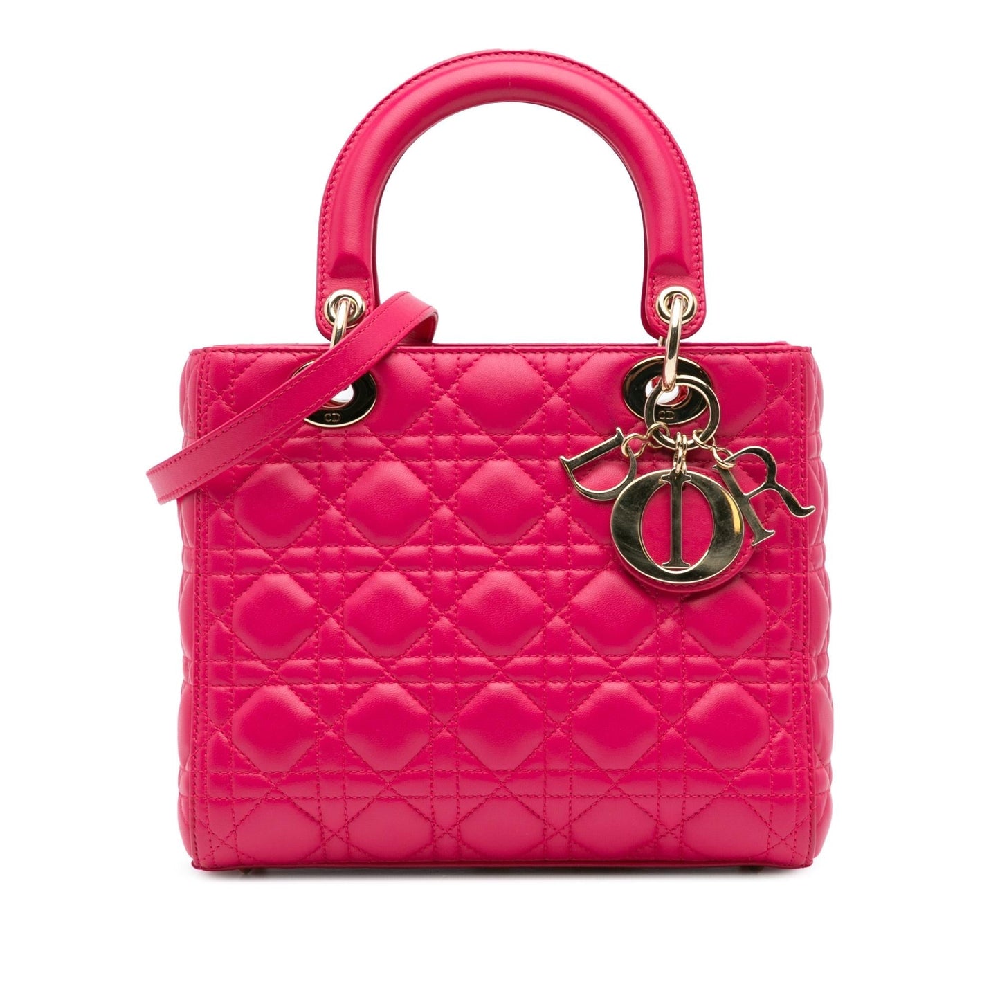 Dior Cannage Lady Satchel Bag Lambskin Medium Lady Dior 2