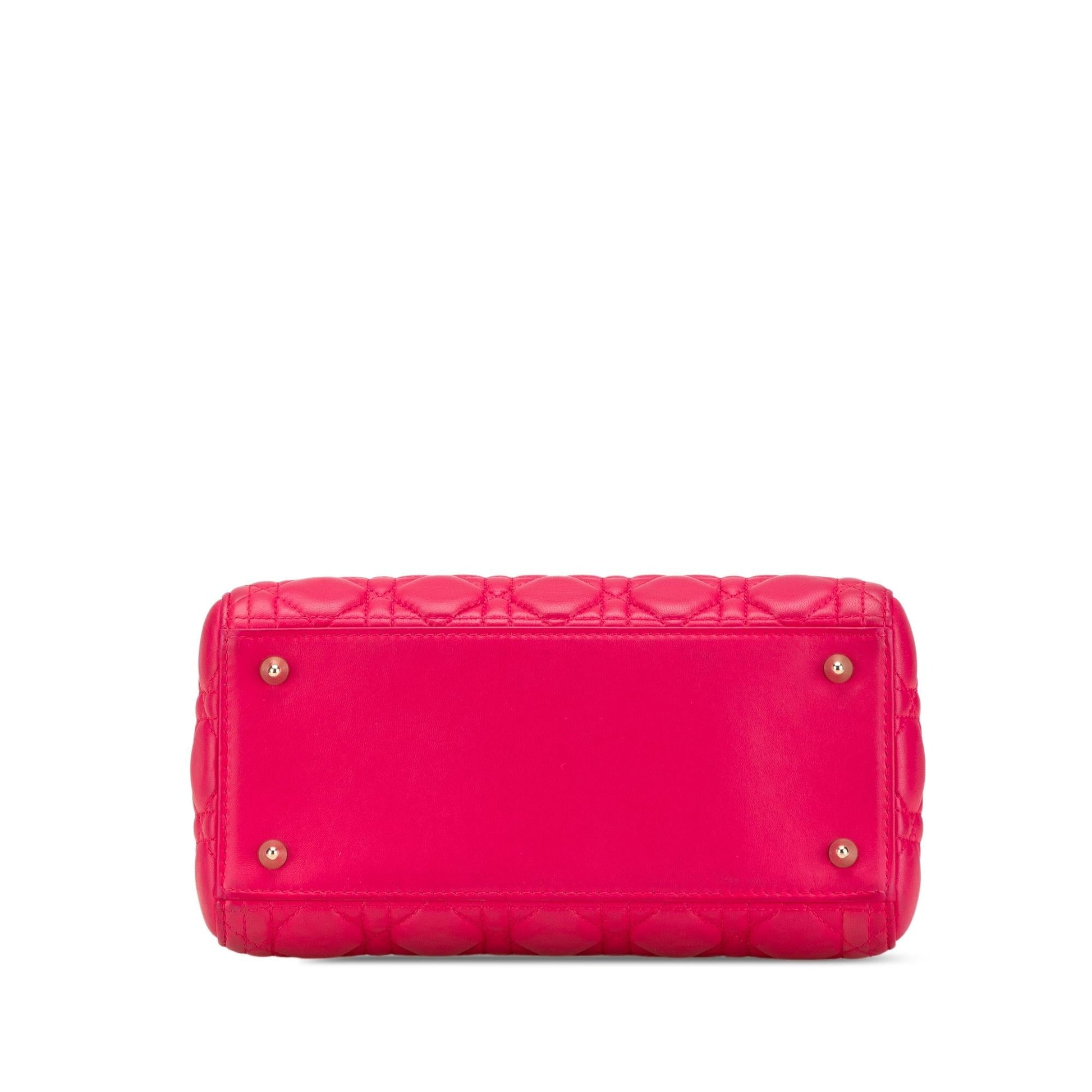 Dior Cannage Lady Satchel Bag Lambskin Medium Lady Dior 4