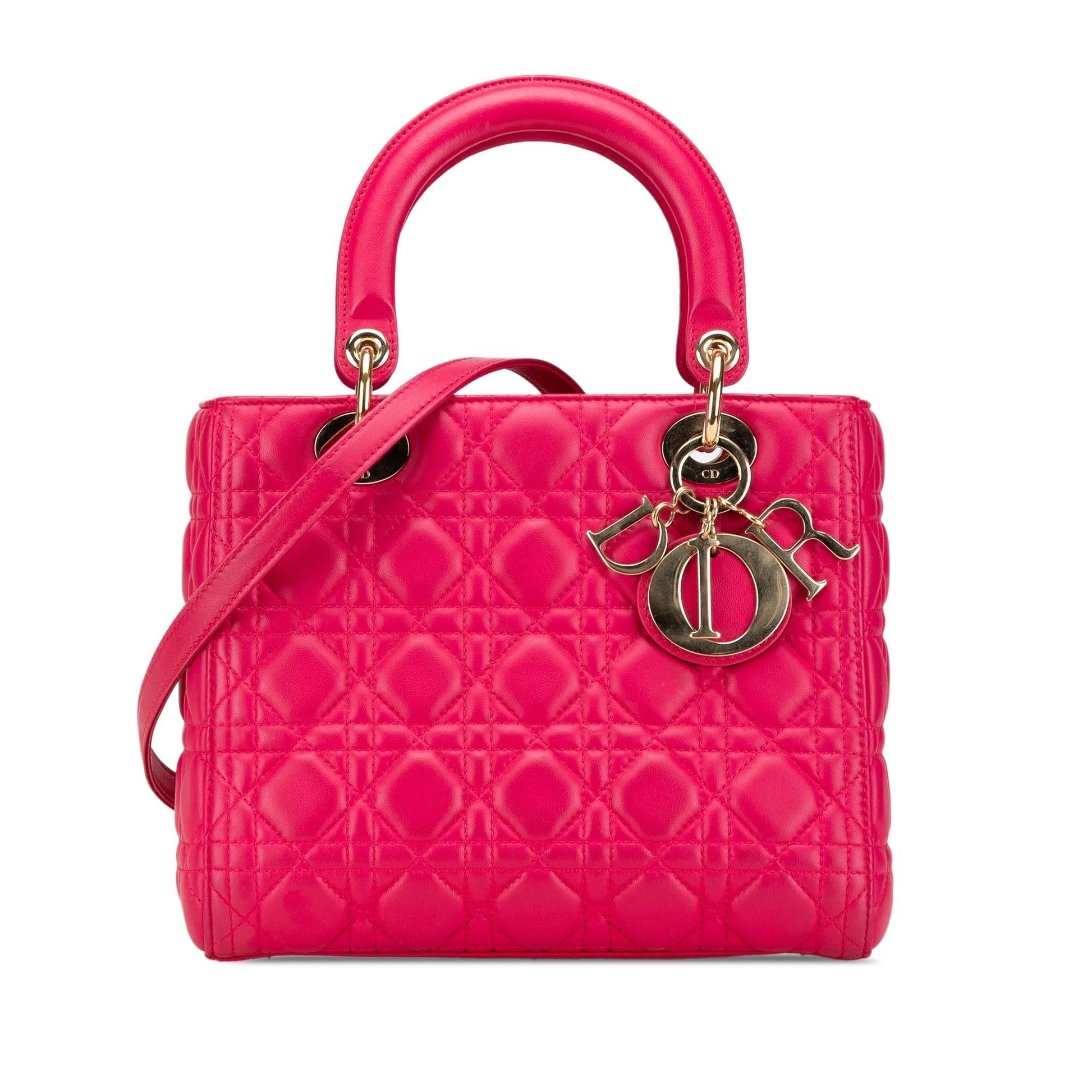 Dior Cannage Lady Satchel Bag Lambskin Medium Lady Dior 4