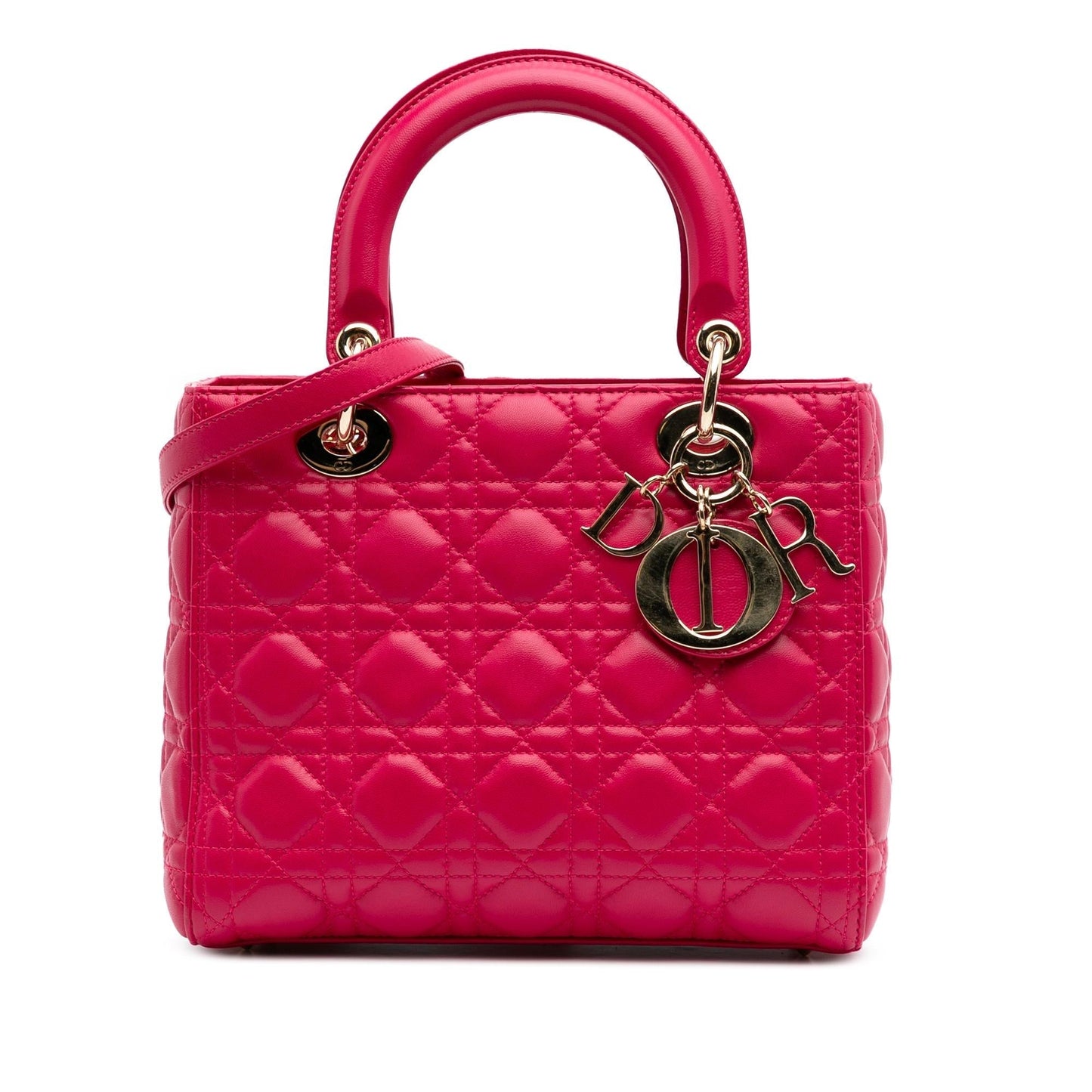 Dior Cannage Lady Satchel Bag Lambskin Medium Lady Dior 5