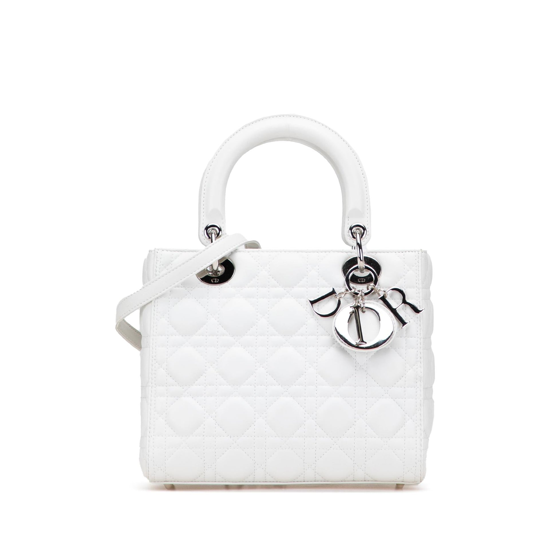 Dior Cannage Lady Satchel Bag Lambskin Medium Lady Dior 8