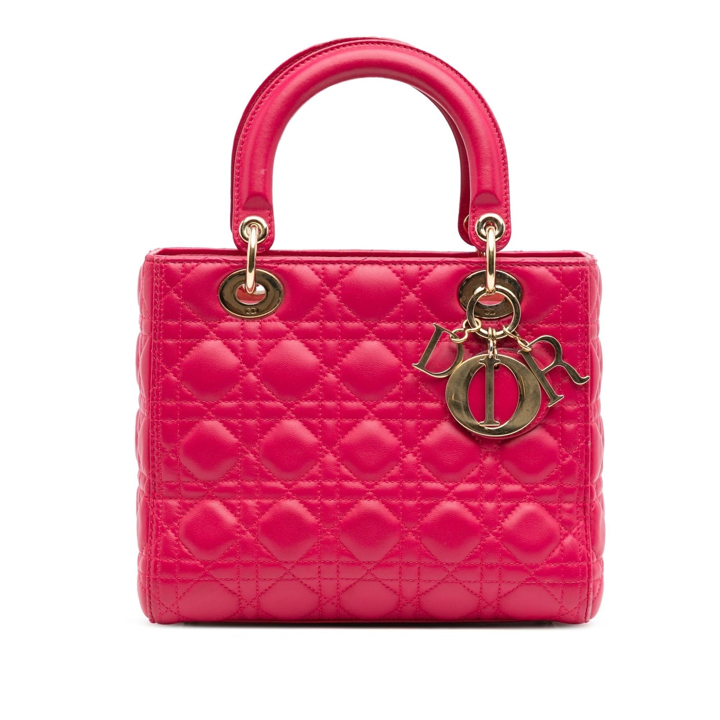 Dior Cannage Lady Satchel Bag Lambskin Medium Lady Dior 10