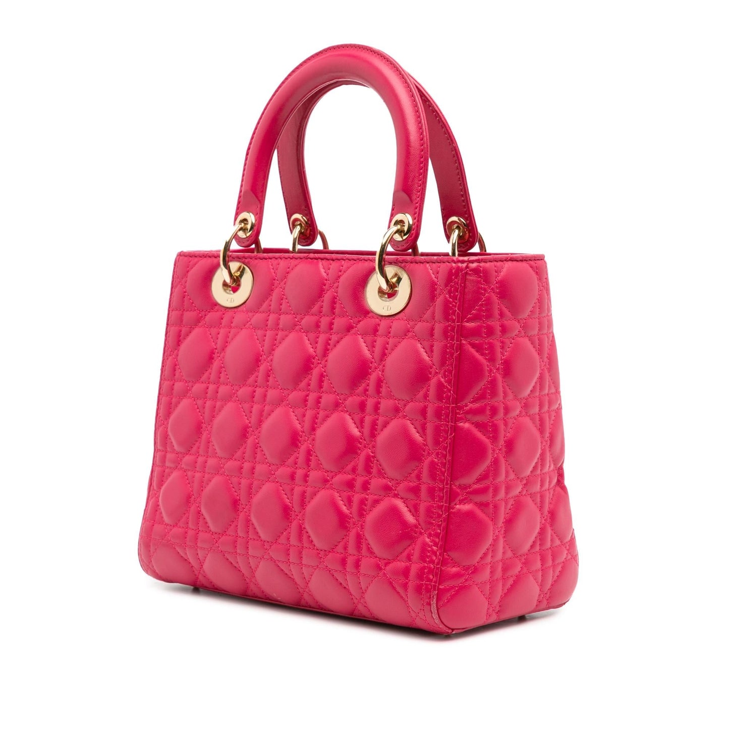 Dior Cannage Lady Satchel Bag Lambskin Medium Lady Dior 10