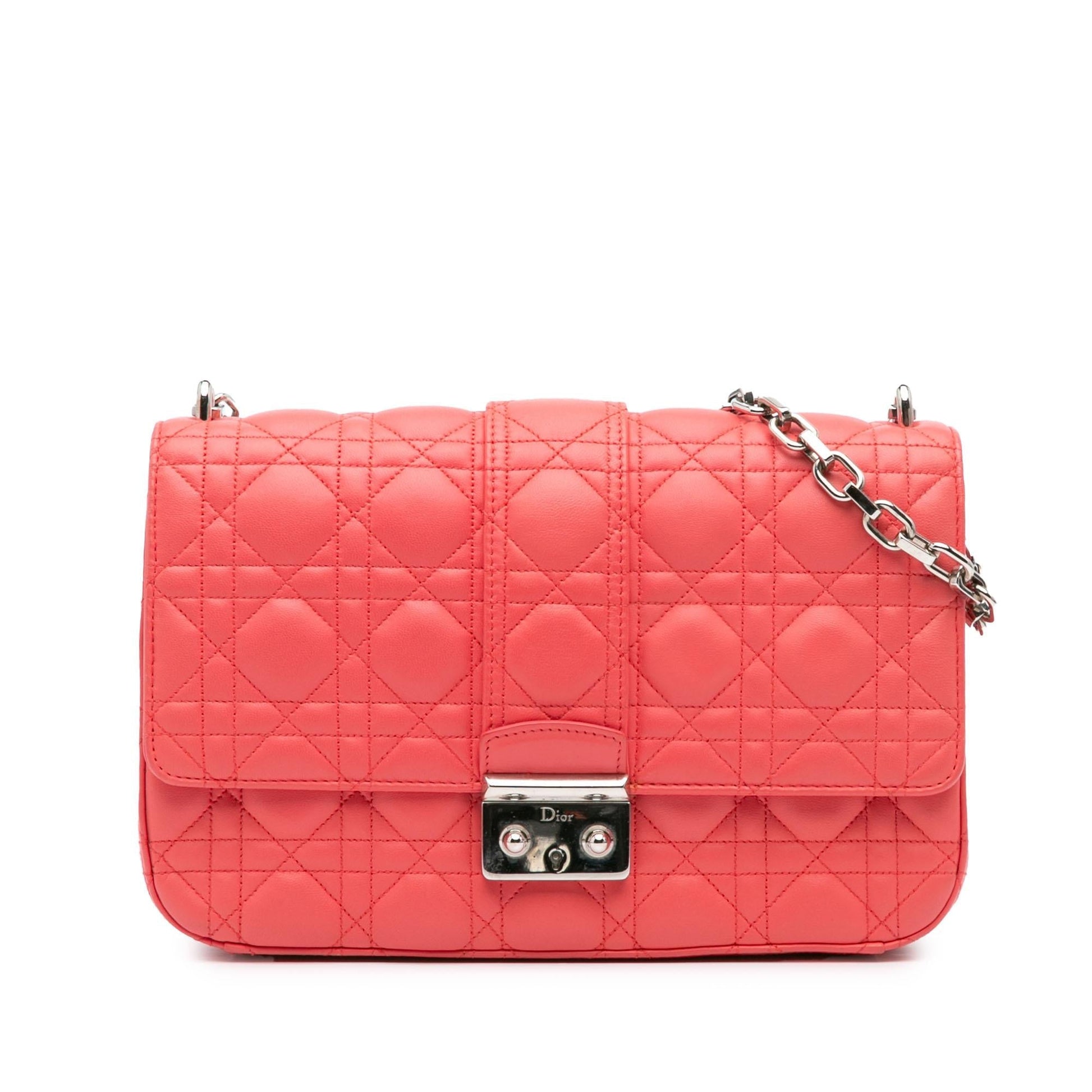 Dior Cannage Miss Shoulder Bag Lambskin Medium Flap Dior Flap 4