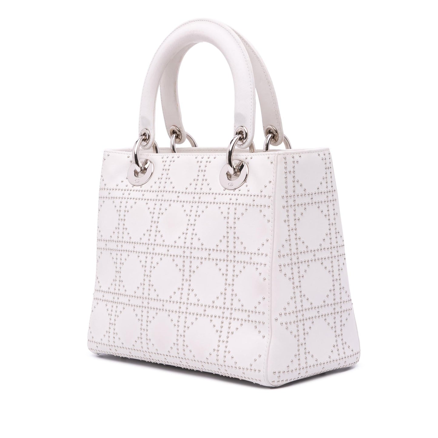 Dior Cannage Studded Lady Satchel Bag Lambskin Medium Lady Dior 1