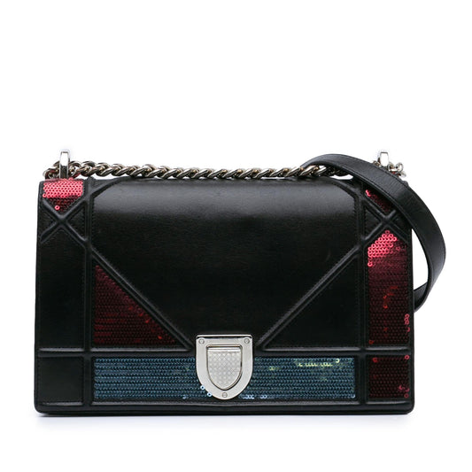 Dior Sequin ama Crossbody Bag Lambskin Medium Flap Diorama Flap 1