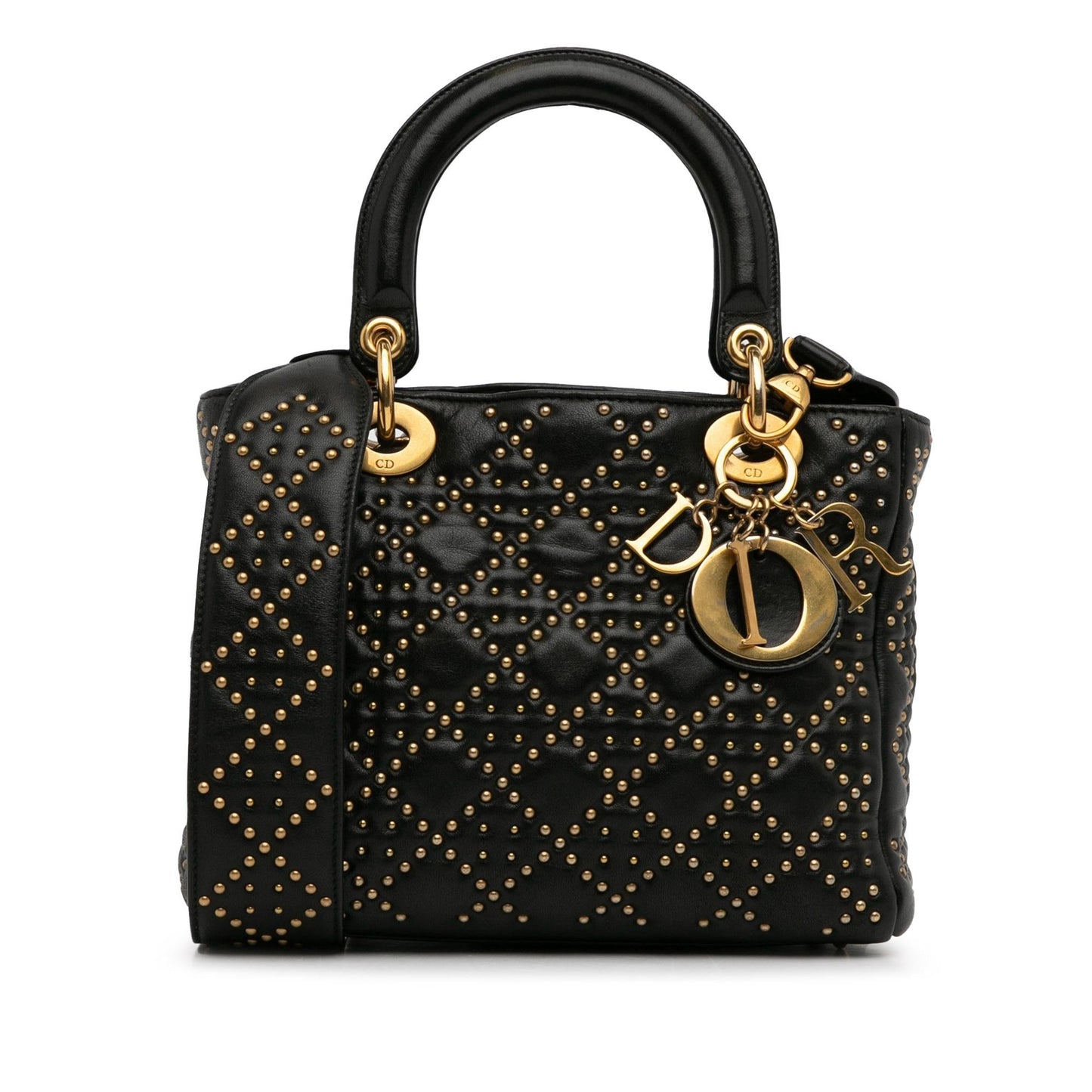 Dior Studded Lady Shg Oqfgf1 Satchel Bag Lambskin Medium